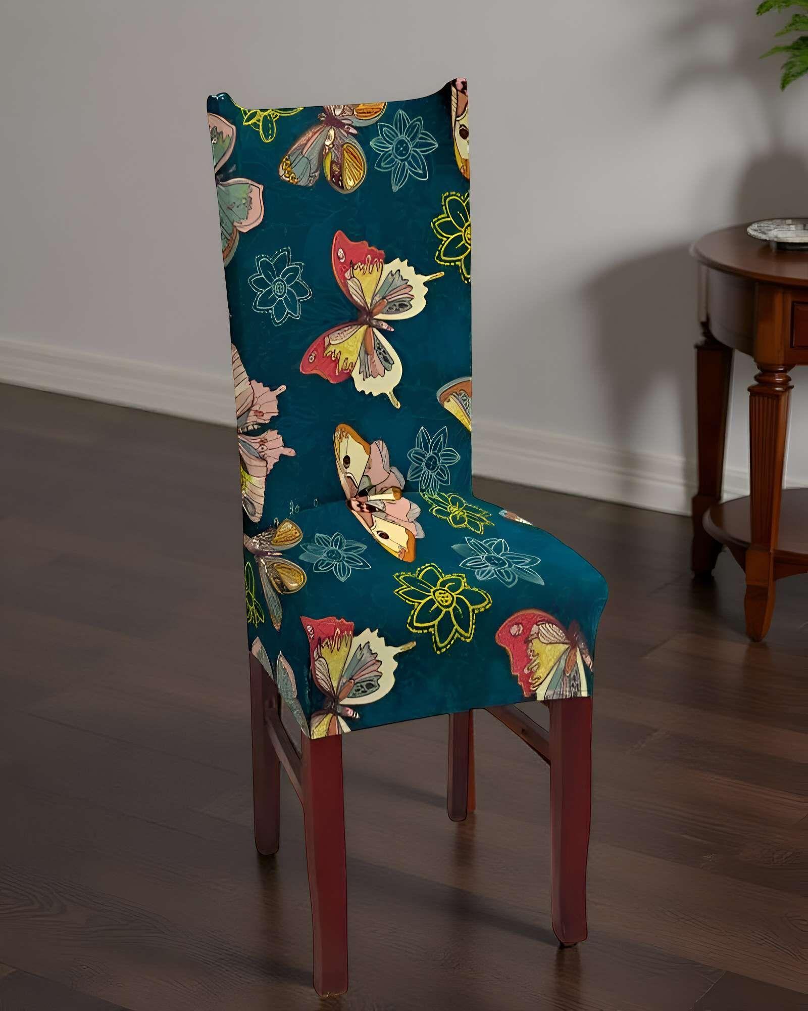 SET DE 6 FUNDAS DE SILLA ELASTICADAS CON DISEÑO ESTAMPADO F2-3