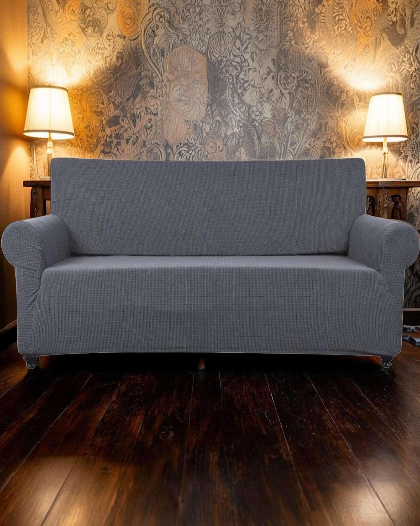 FUNDA DE SILLON 3 CUERPOS CUADRILLE COLOR GRIS-2