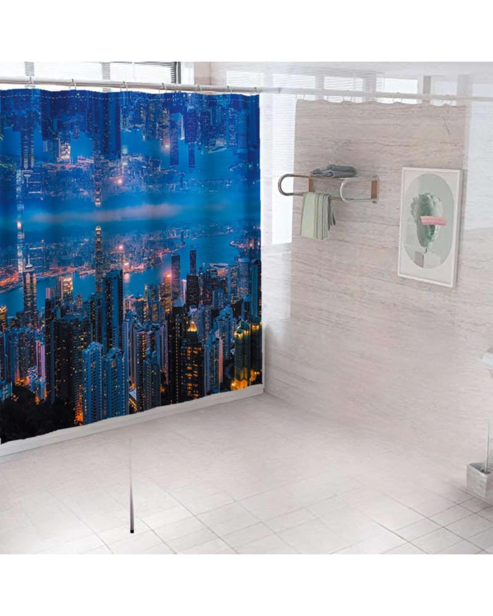 CORTINA PARA BAÑO CON FORRO DE DUCHA 180 cm L35-2