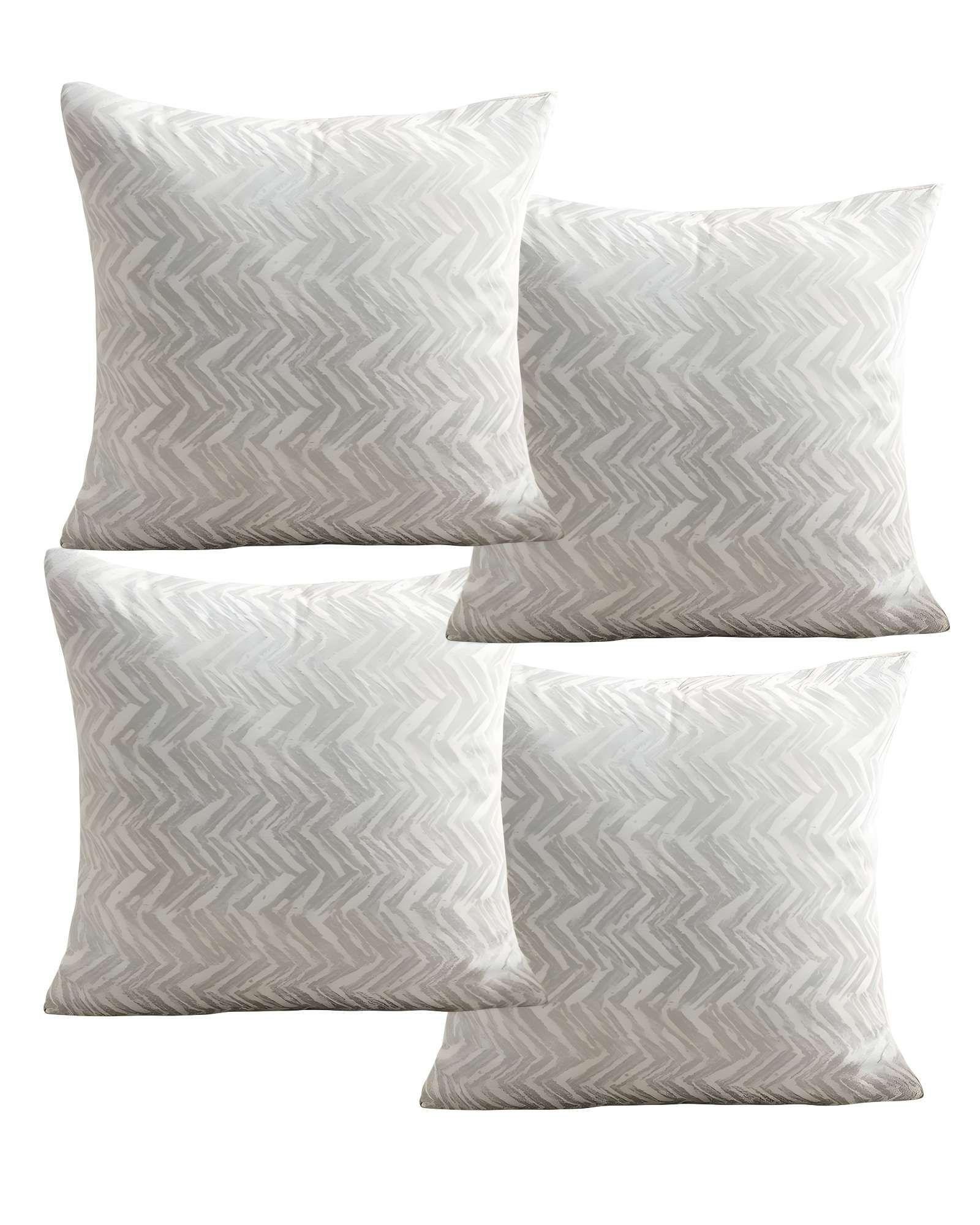 SET DE 4 FUNDAS DE COJINES DISEÑO MAILLARD 45CM X 45 CM BLANCO-2