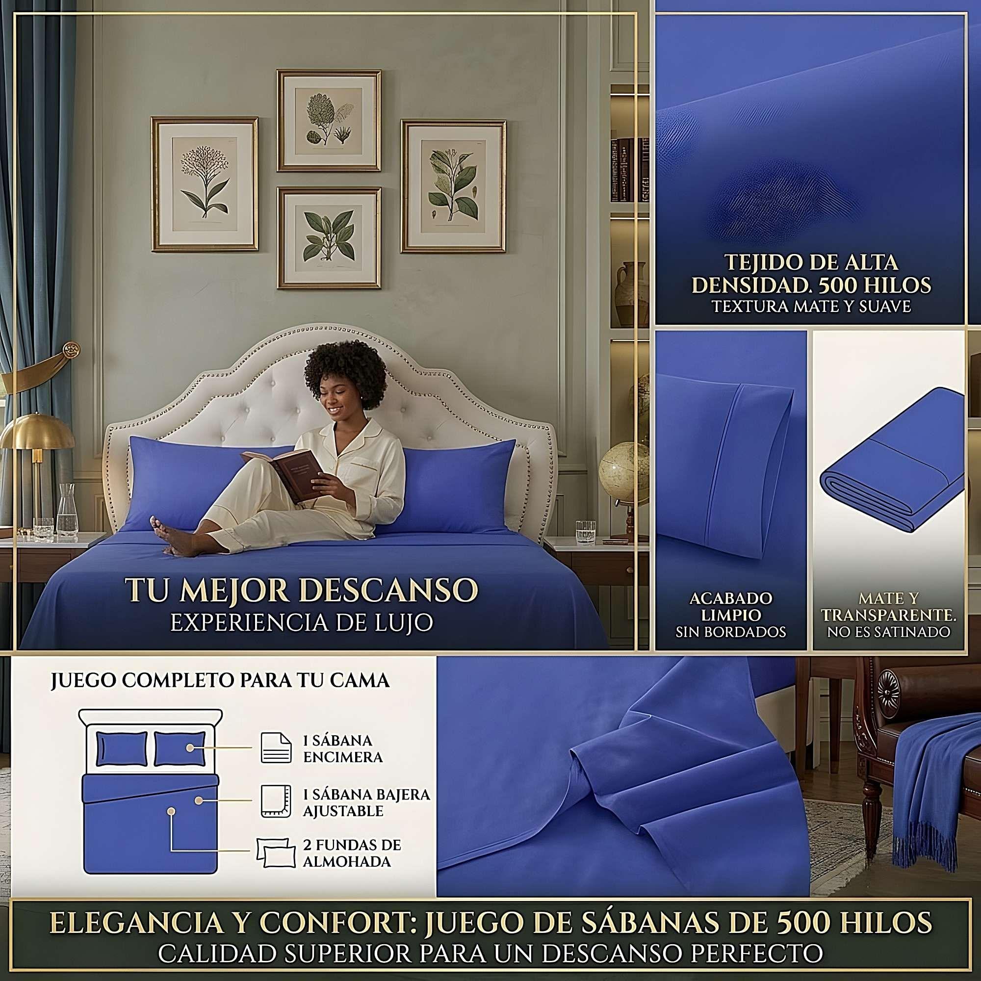 SET DE SABANAS DE 500 HILOS KING W9-3