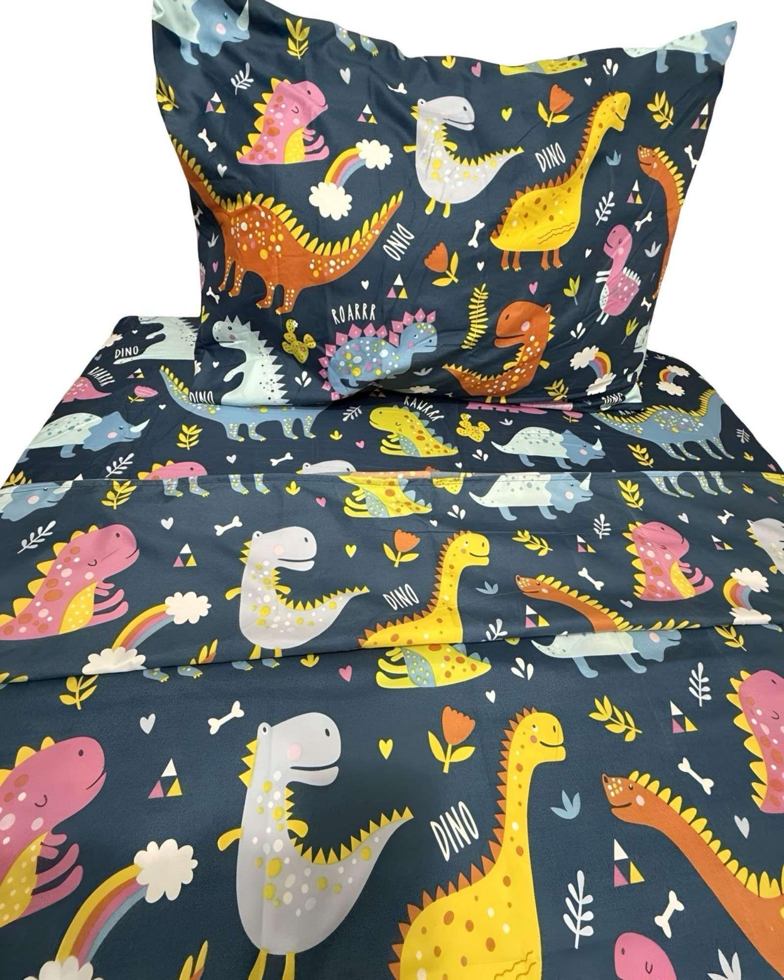 Set de Sábanas niña niño infantil 1 plaza Dinosaurio-2