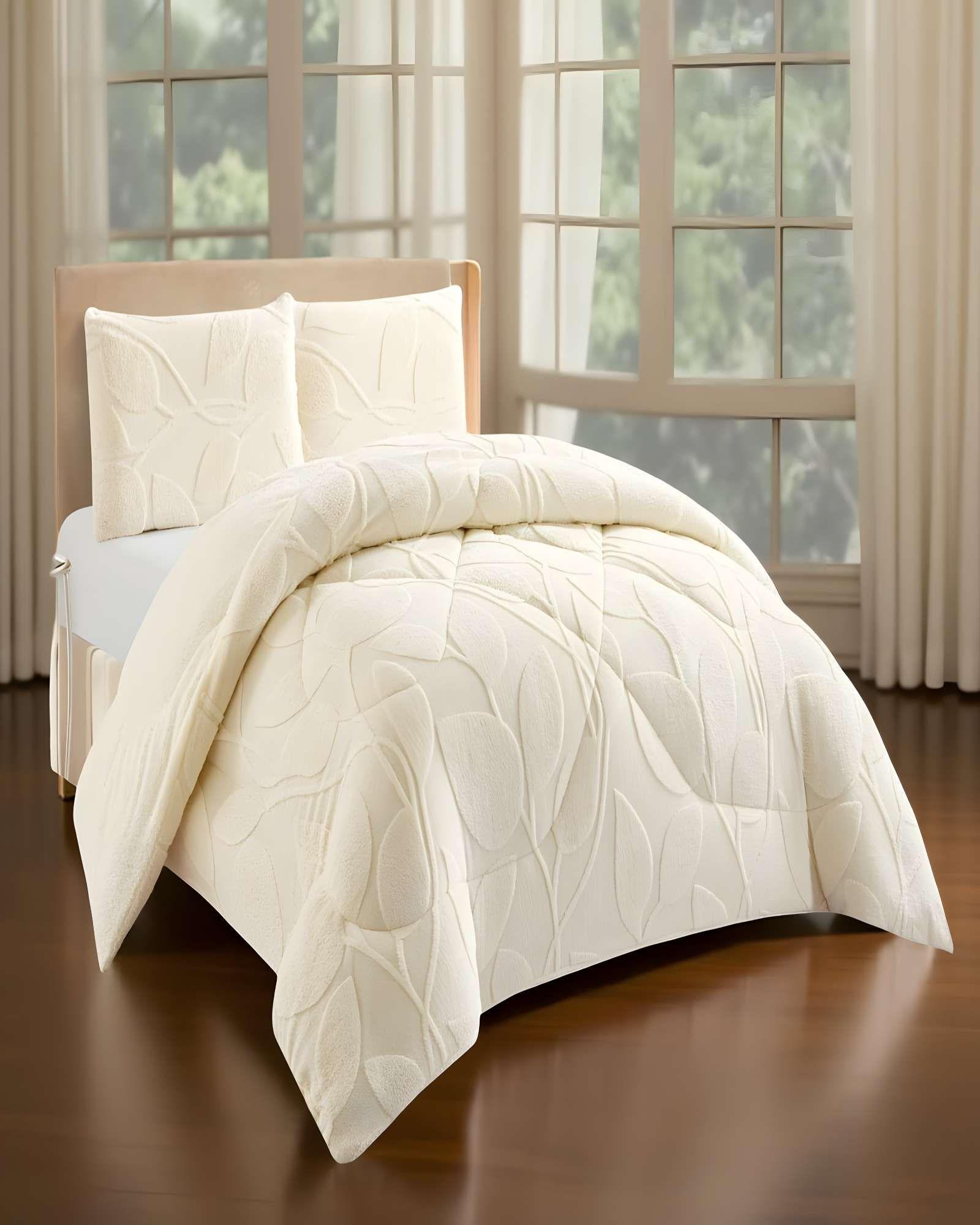 COBERTOR SHERPA TEXTURIZADO RY 2 PLAZAS BLANCO INVIERNO-3