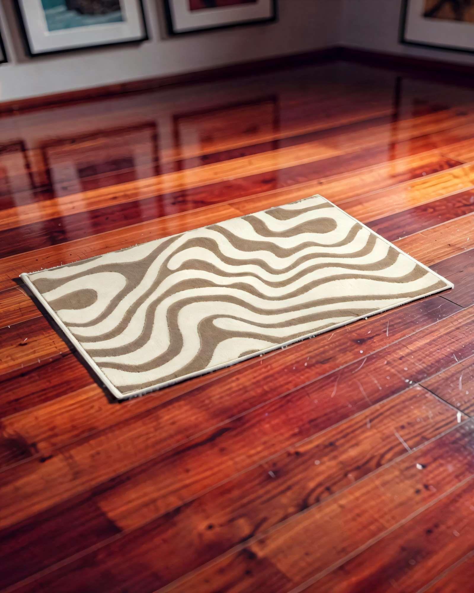 SET DE 2 ALFOMBRAS  DECORATIVA DE CEBRA 80CMX120CM BICOLOR 2-3