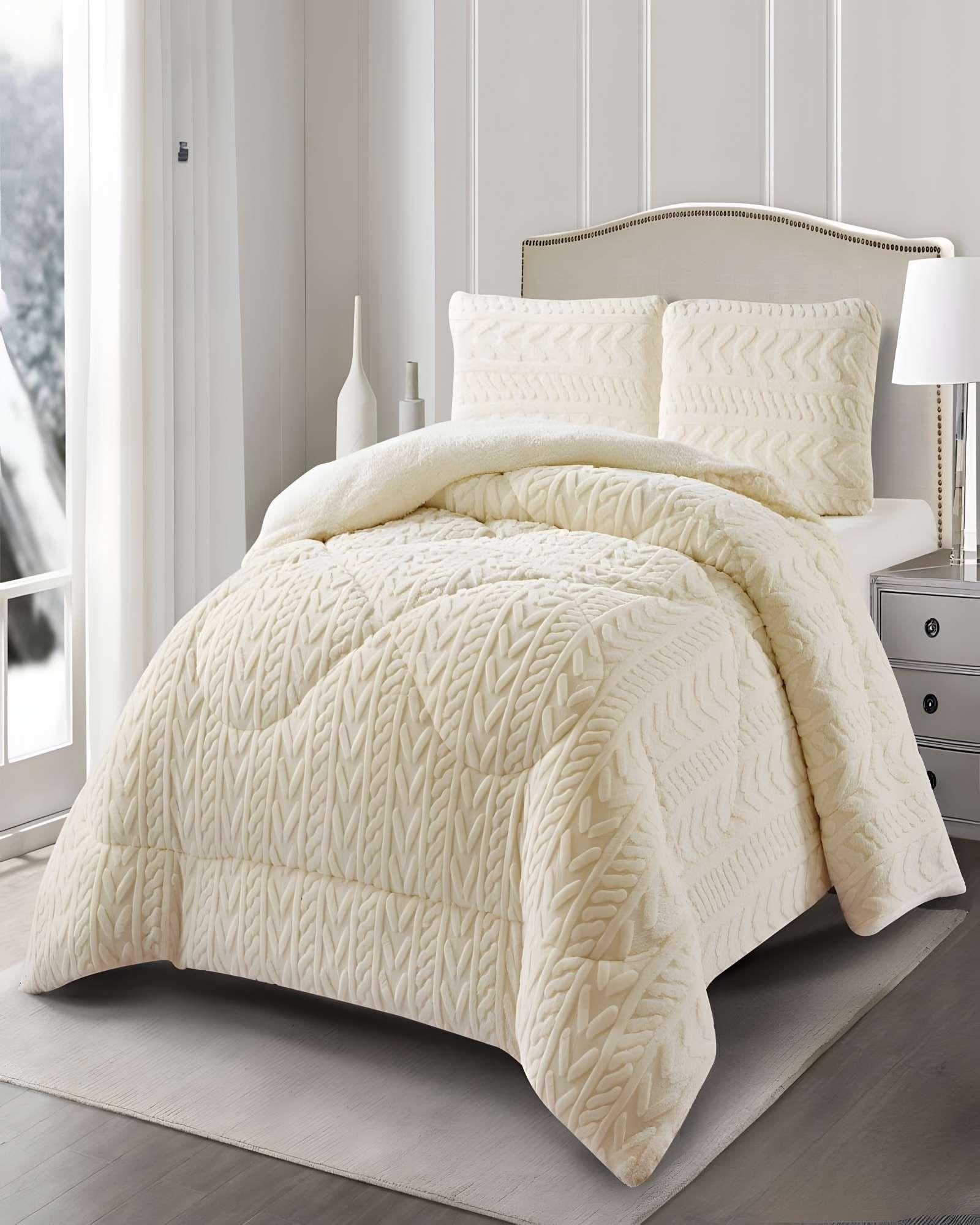 COBERTOR SHERPA TEXTURIZADO RM KING BLANCO INVIERNO-3