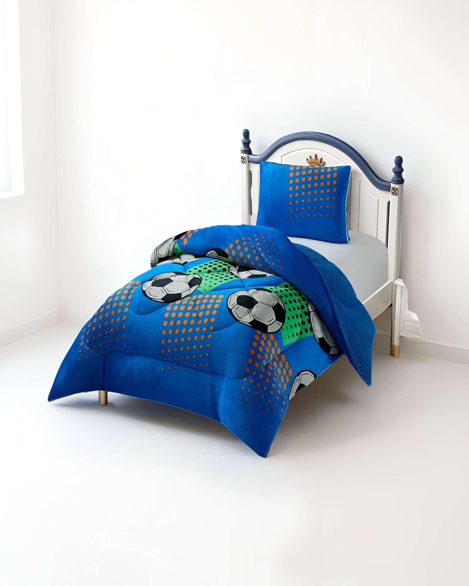 COBERTOR CON CHIPORRO PLUSH PLAZA Y MEDIA 180X200CM AZUL C10-2