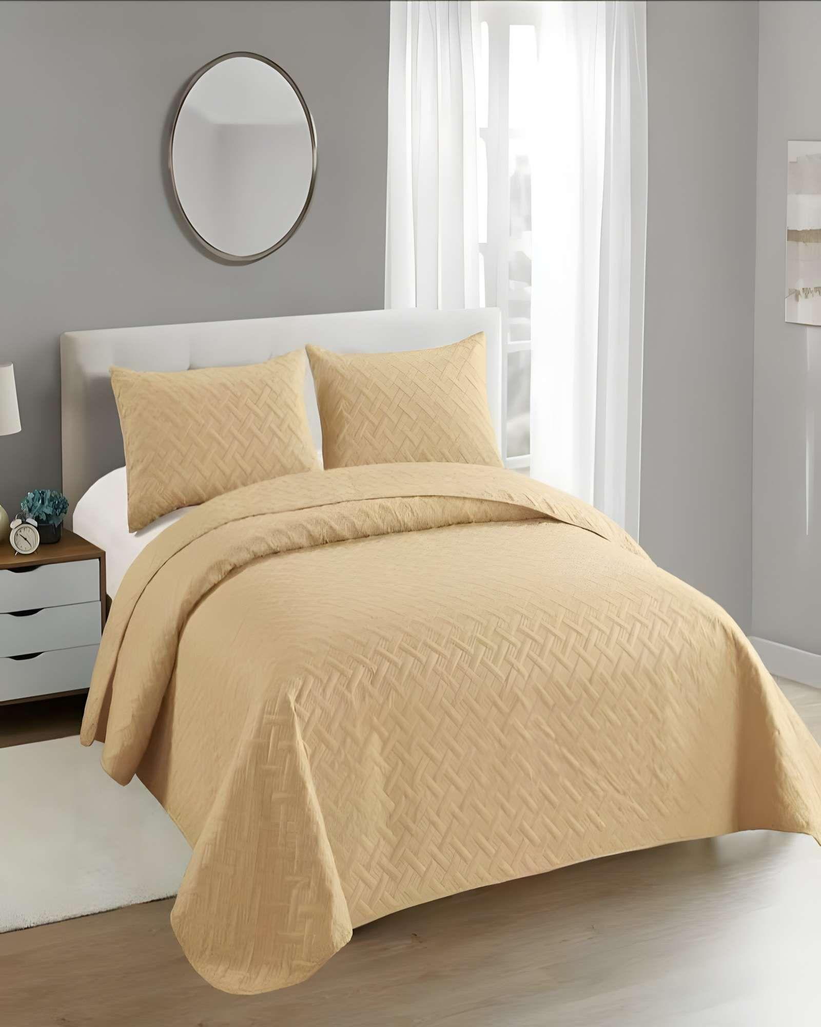 QUILT CUBRECAMA DE VERANO UNICOLOR KING A5-3