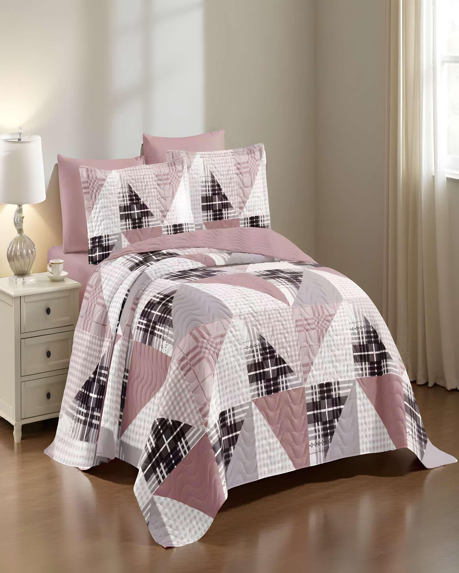 QUILT CUBRECAMA DE VERANO 2 PLAZAS ROSA 02-2