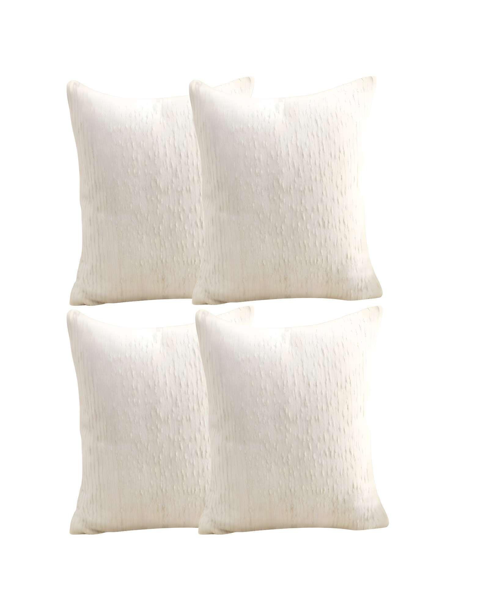 PACK DE 4 FUNDAS DE COJIN CHENILLE LINEA BLANCO-1