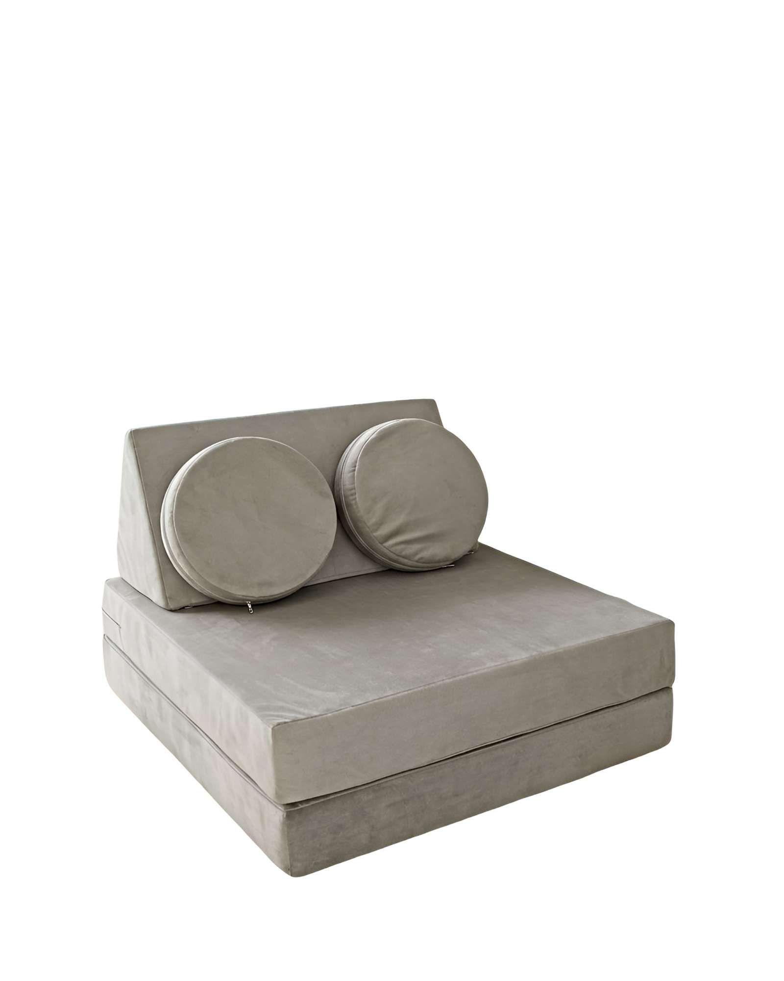 Sofá Cama Modular Infantil de 5 Piezas rosa gris c.-0