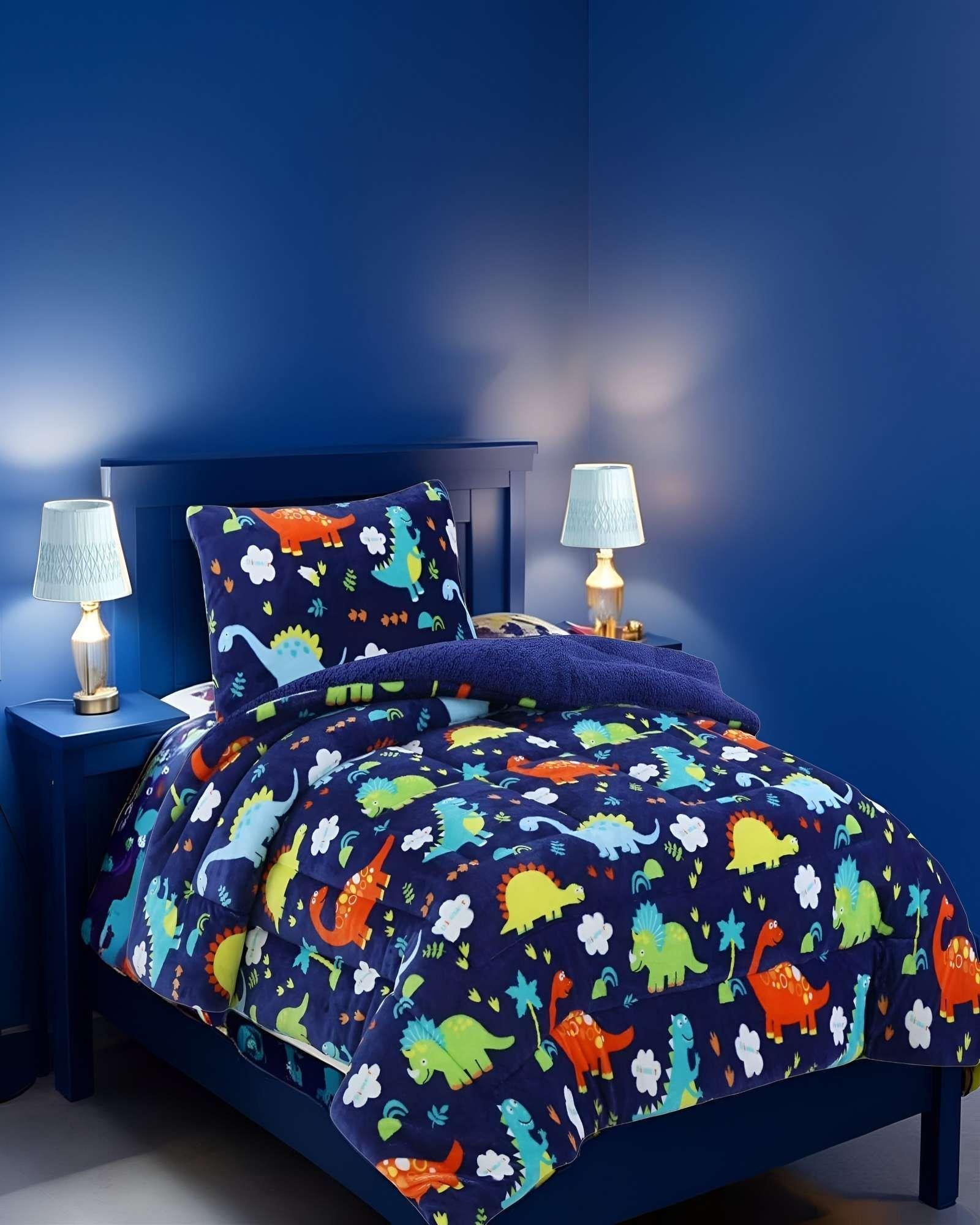 COBERTOR SHERPA PLAZA Y MEDIA 180X200CM AZUL M B10-2