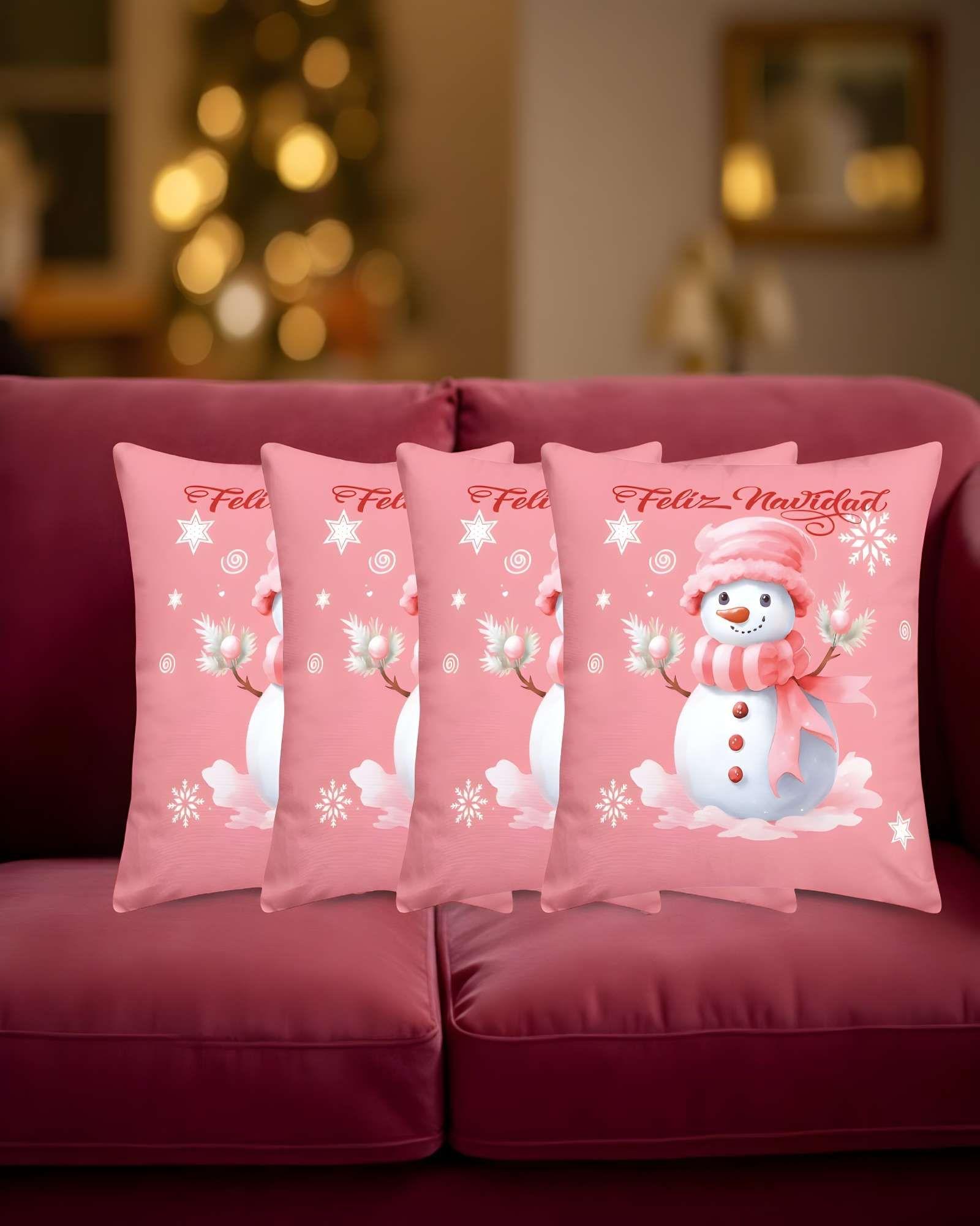 PACK DE 4 FUNDAS DE COJINES DE NAVIDAD 45X45 CM A09-3