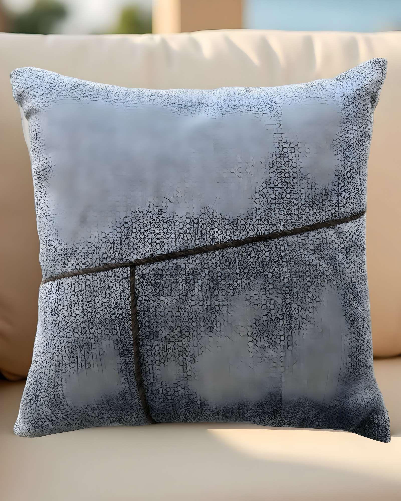 PACK DE 4 FUNDAS CHENILLE CON LINEAS AZUL-2