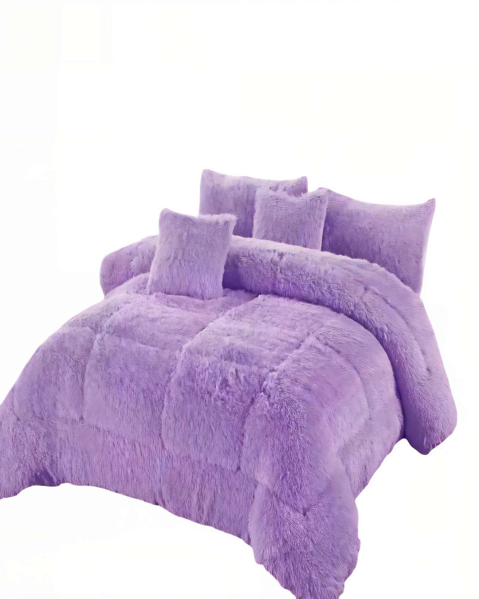 COBERTOR PELUDOS PREMIUM PLAZA Y MEDIA 180CM X 200CM COLOR MORADO-0