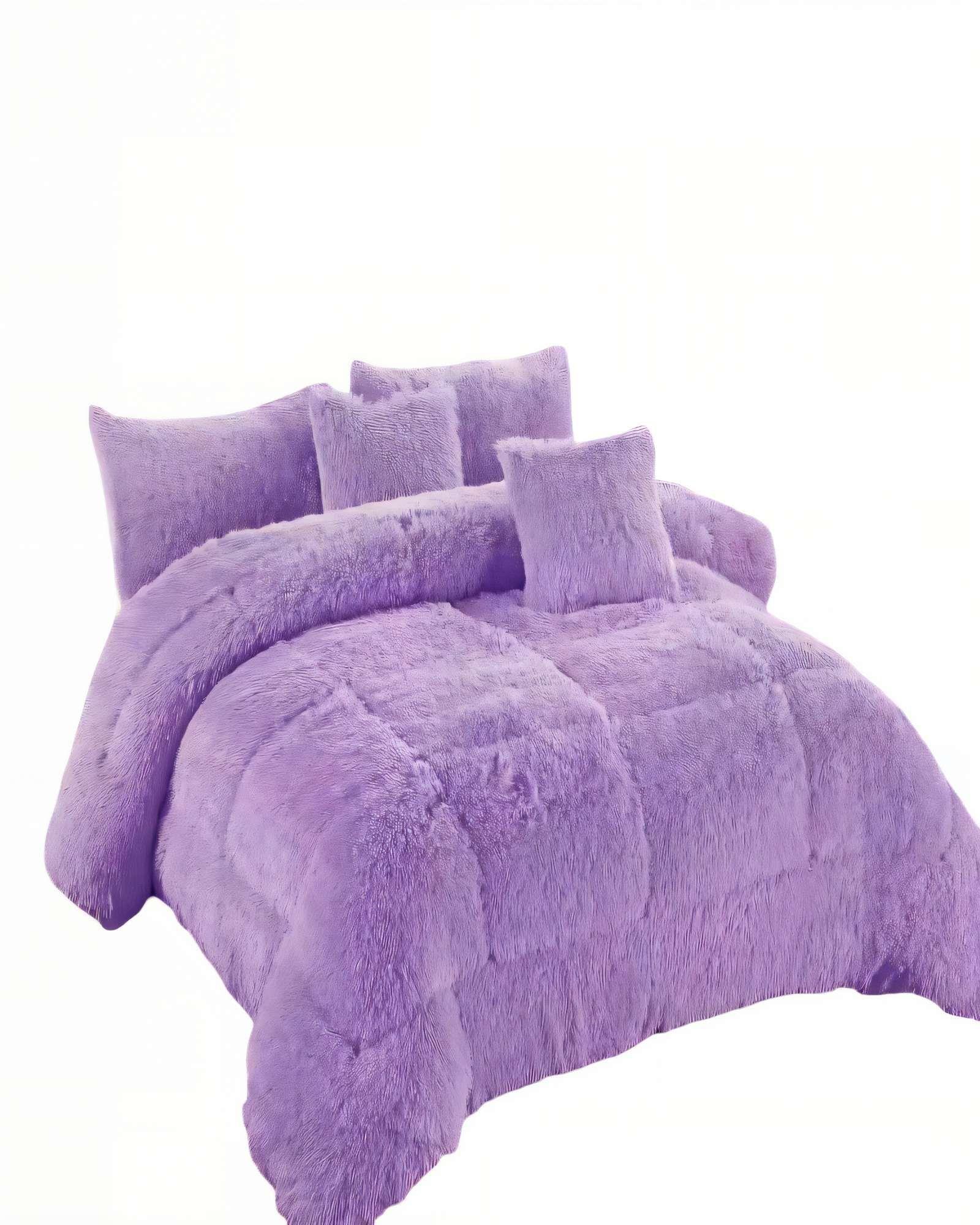 COBERTOR PELUDOS PREMIUM PLAZA Y MEDIA 180CM X 200CM COLOR MORADO-1
