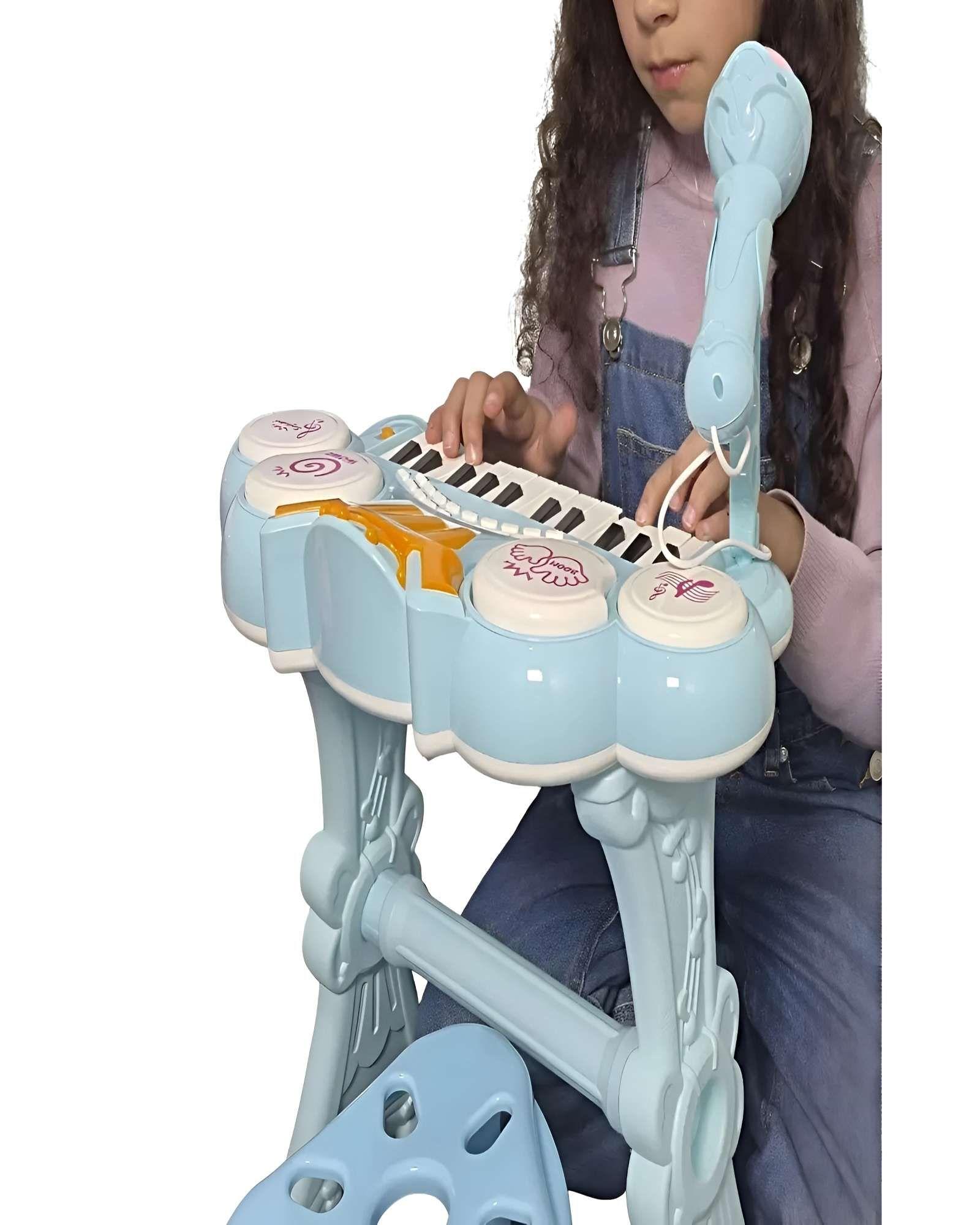 PIANO INFANTIL MUSICAL PARA NIÑOS AZUL 1-2