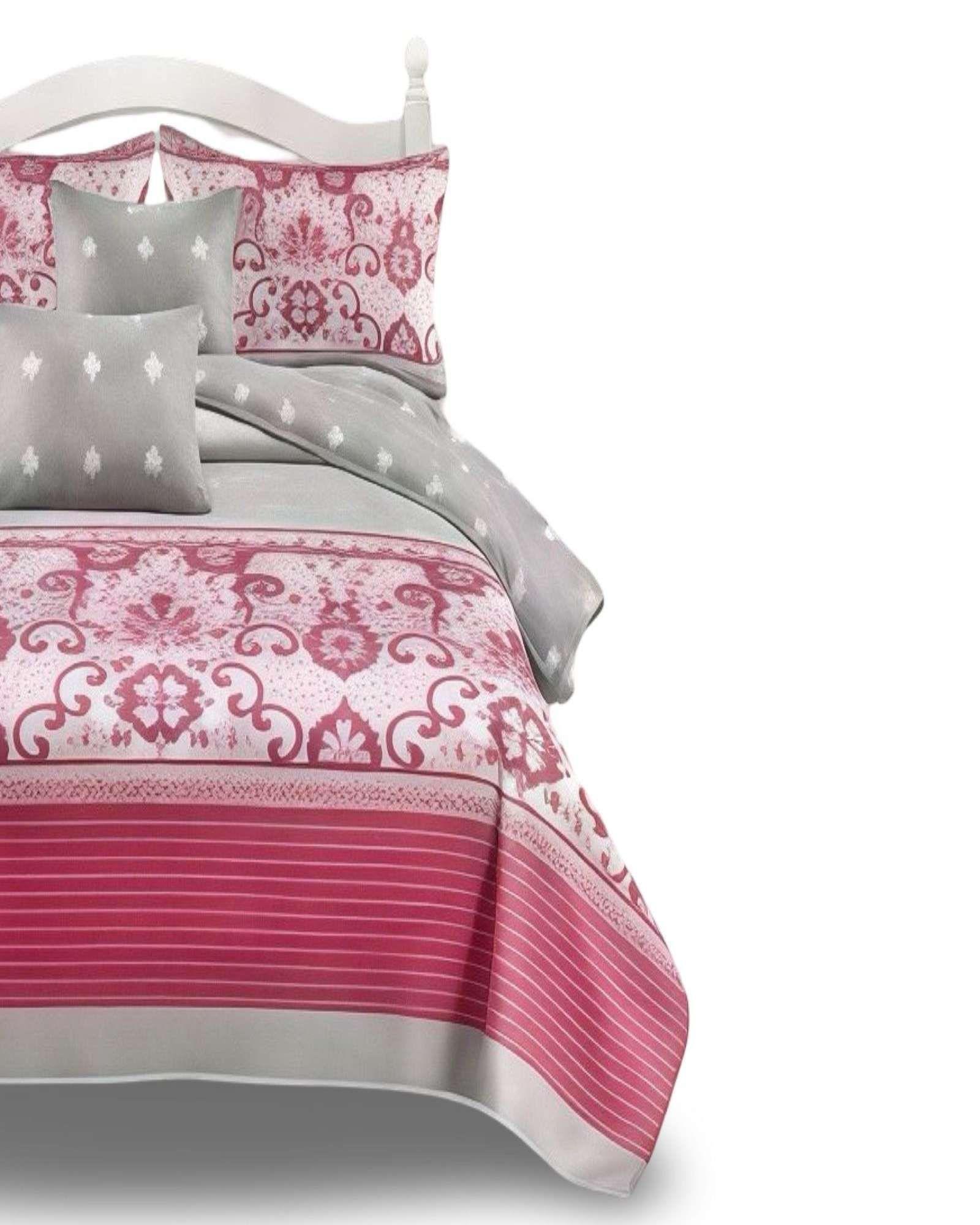 SET DE CAMA DE 9 PIEZAS INCLUYE CUBRECAMA MAS JUEGO DE SABANAS MAS CORTINAS 04-2