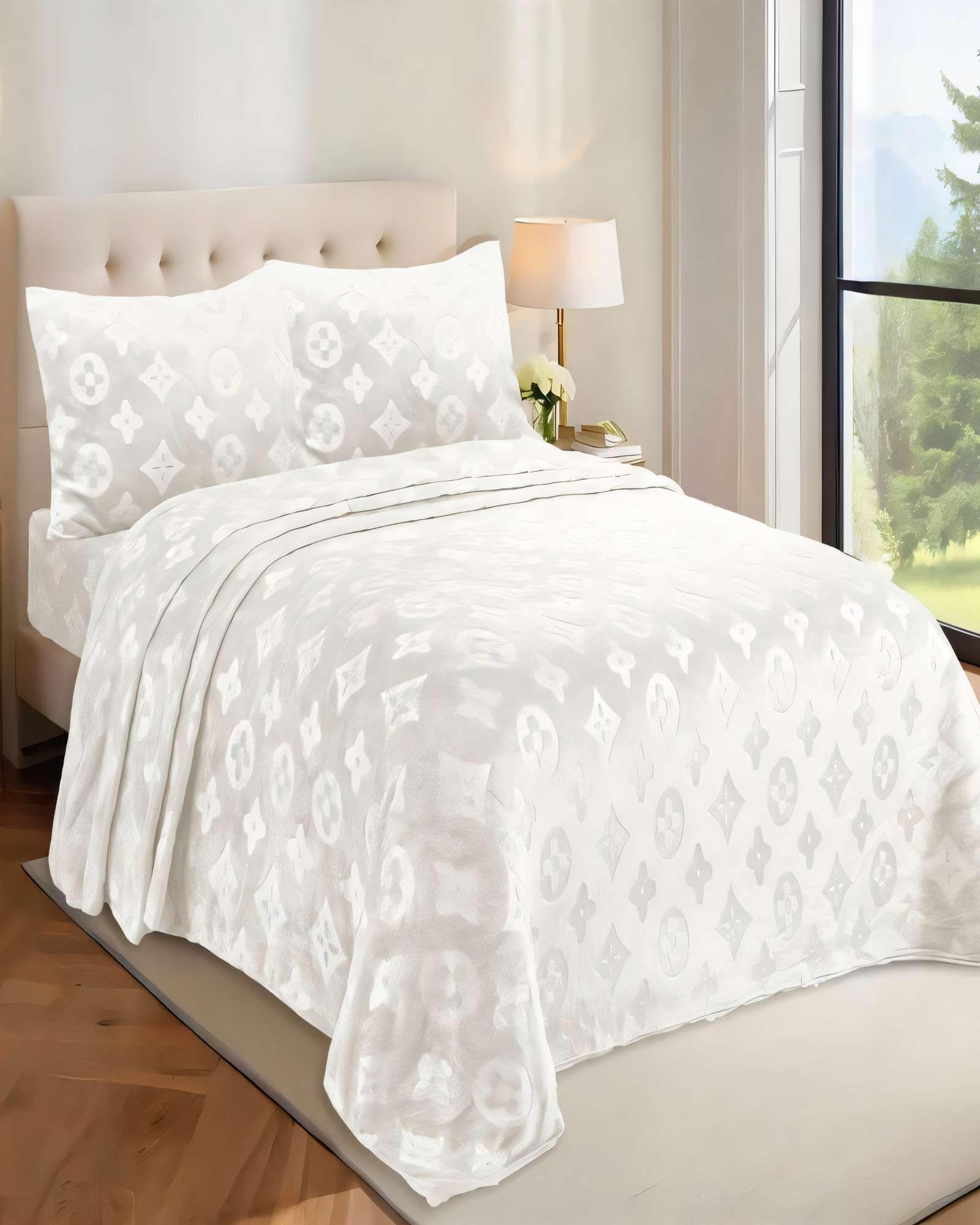 SET DE  SABANA POLAR PLUSH 2 PLAZAS COLOR BLANCO-2