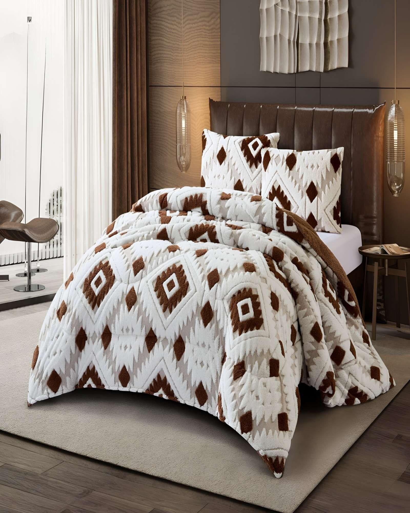 COBERTOR CON CHIPORRO DE JACQUERD CUTTING 2 PLAZAS 230X250CM BLANCO B10-2