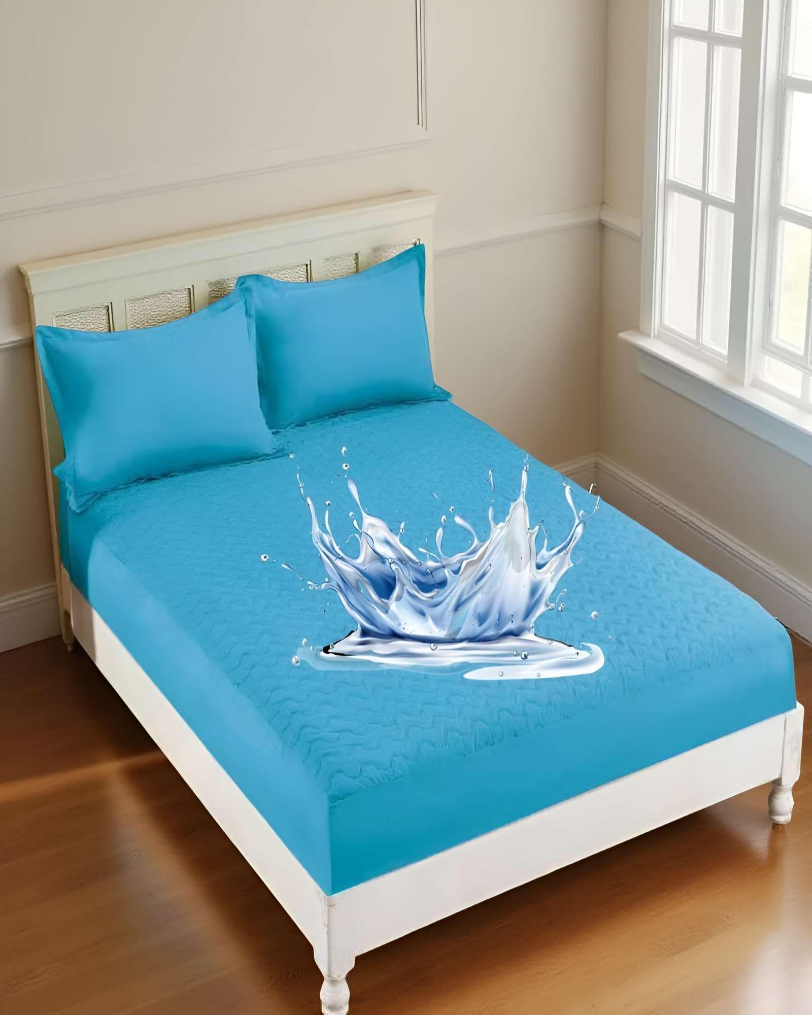 CUBRECOLCHON IMPERMEABLE KING COLOR CELESTE-2