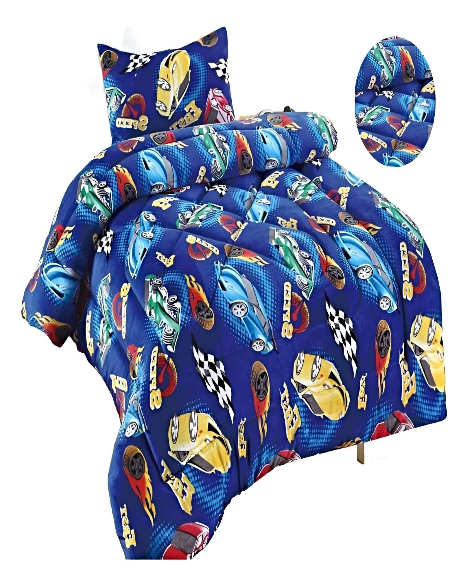 SET COBERTOR DE INVIERNO 1.5 PLAZA 180X200CM AZUL-2