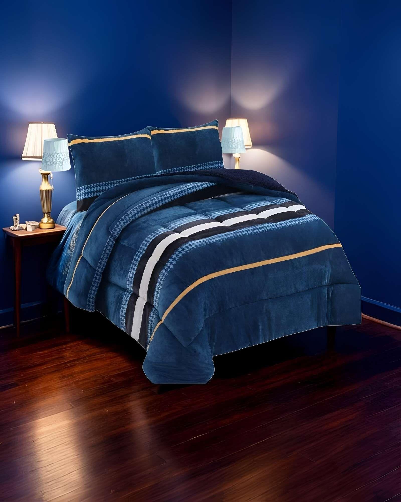 COBERTOR SHERPA 2 PLAZAS 230X250CM AZUL M B11-2