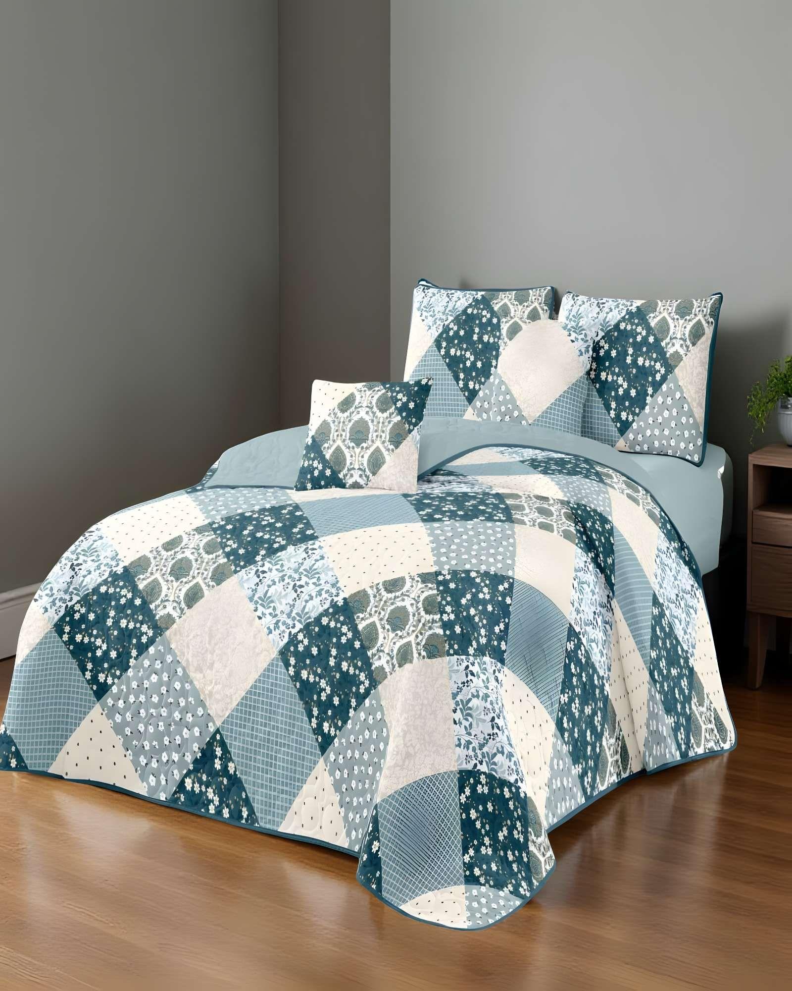 QUILT CUBRECAMA DE VERANO KING VERDE-3