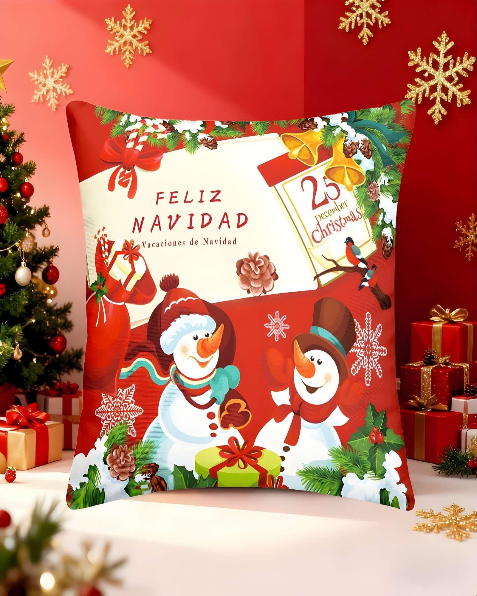 PACK DE 4 FUNDAS DE COJINES DE NAVIDAD 45X45 CM A05-2