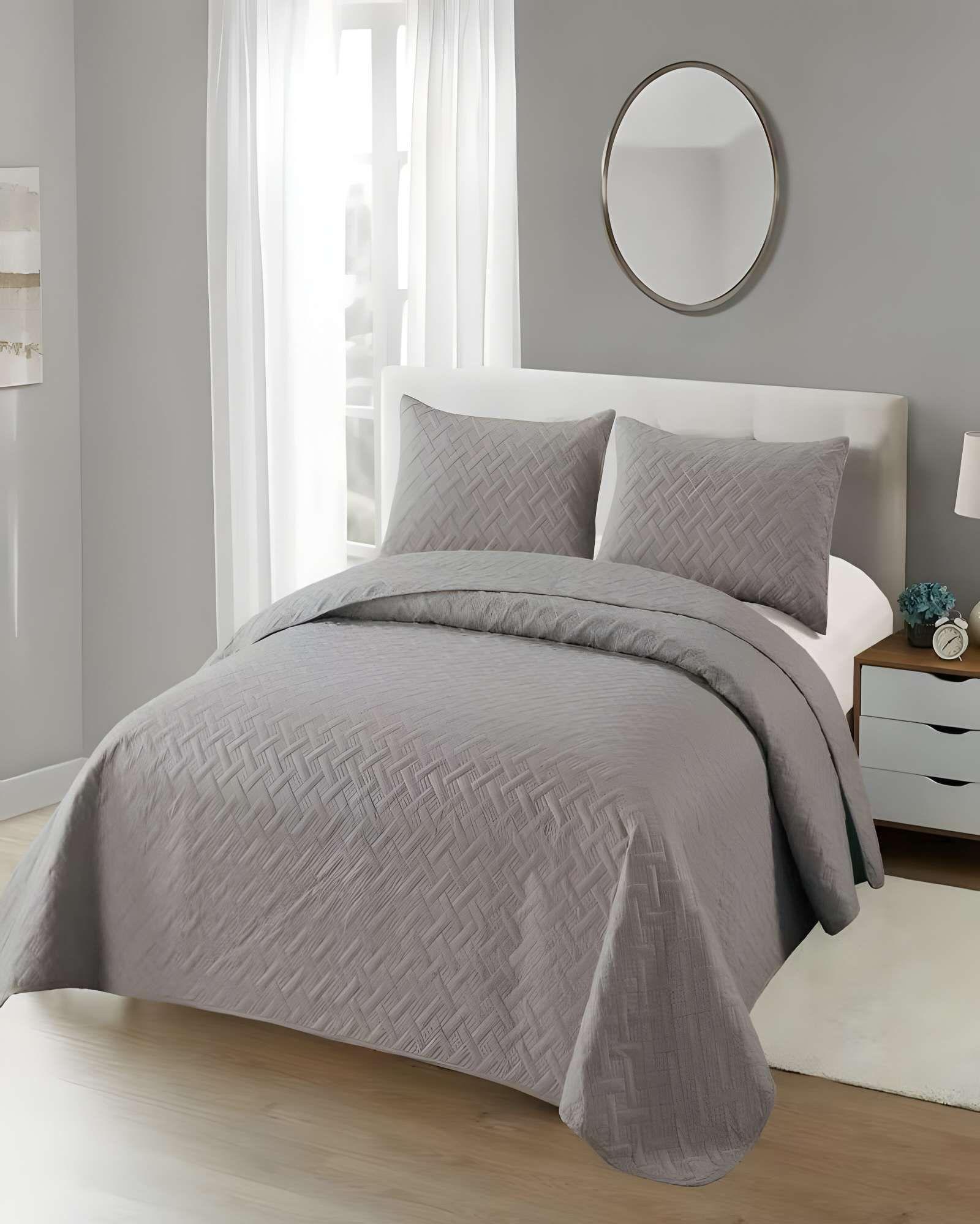 QUILT CUBRECAMA DE VERANO UNICOLOR KING A2-2