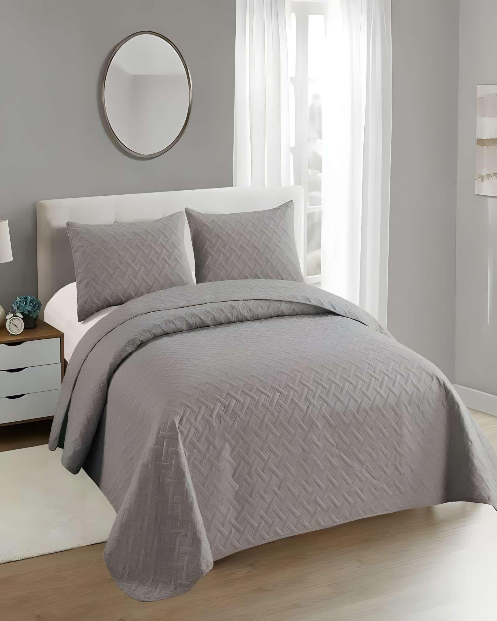 QUILT CUBRECAMA DE VERANO UNICOLOR KING A2-3