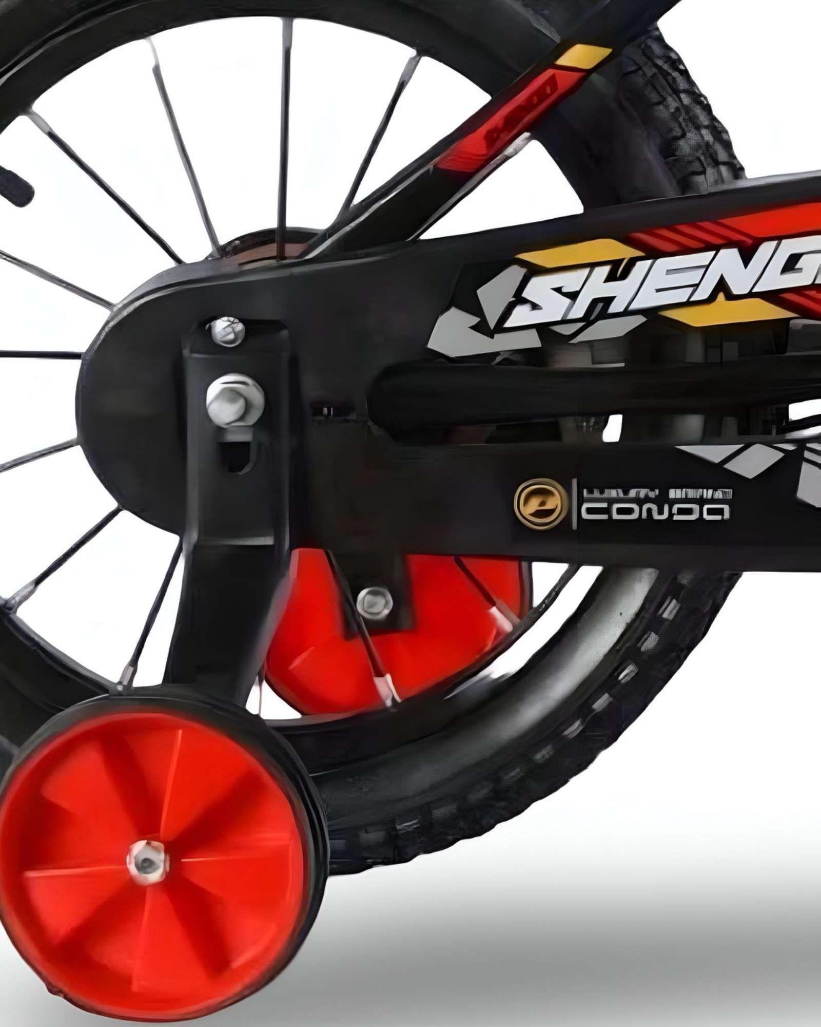 Bicicleta Infantil Aro 14 con Ruedas de Entrenamiento Rojo-2