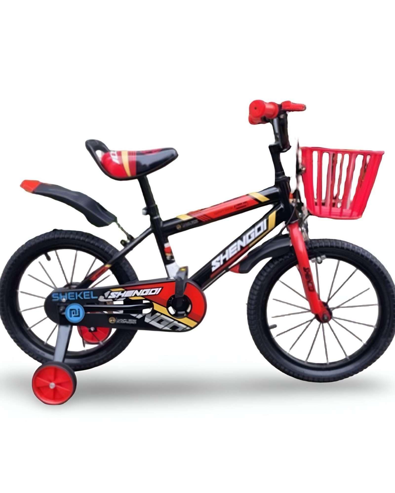Bicicleta Infantil Aro 14 con Ruedas de Entrenamiento Rojo-3