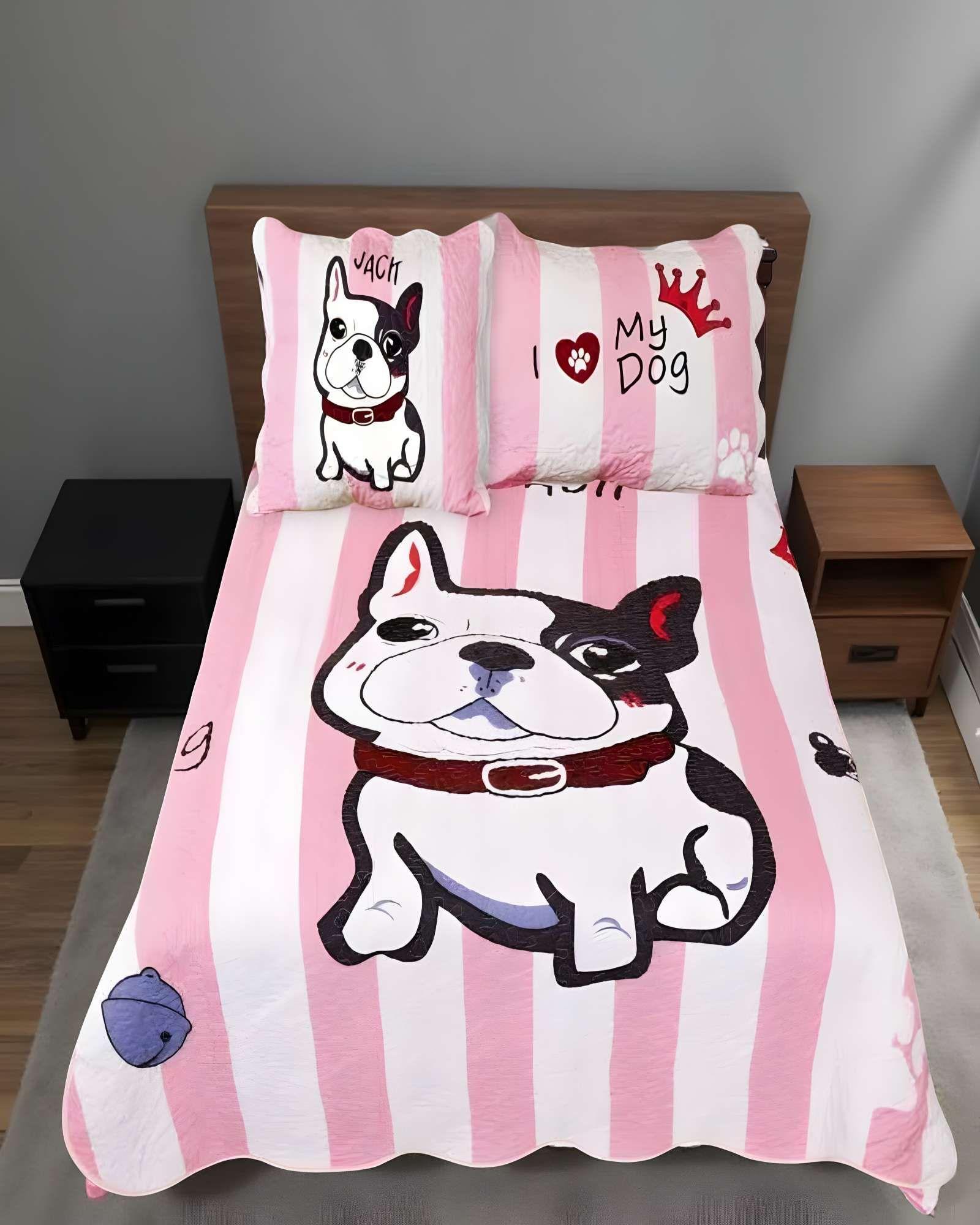 QUILT CUBRECAMA DE VERANO PLAZA Y MEDIA INFANTIL ROSA 03-2