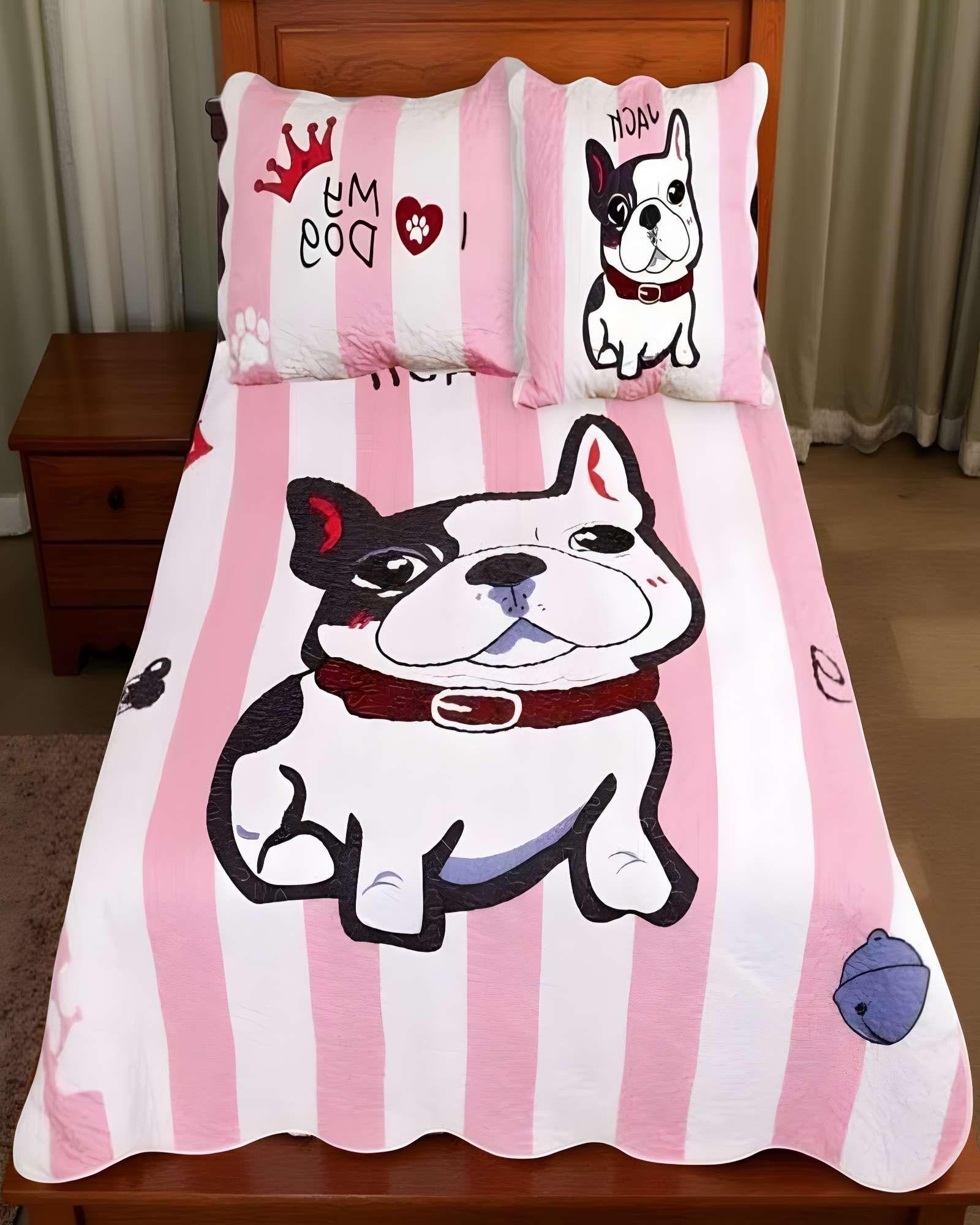 QUILT CUBRECAMA DE VERANO PLAZA Y MEDIA INFANTIL ROSA 03-3