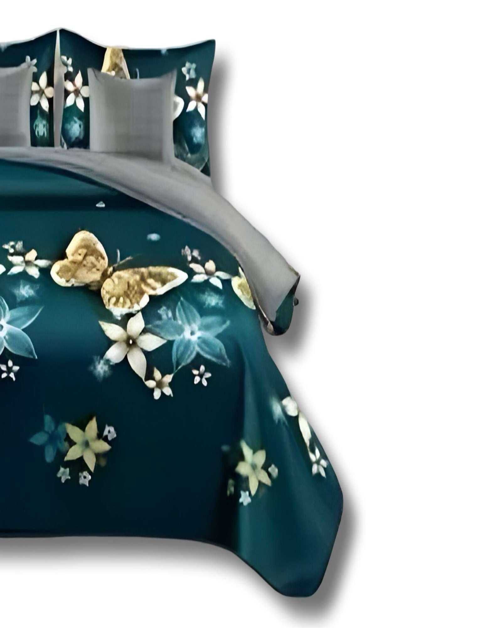 SET DE CAMA DE 9 PIEZAS INCLUYE CUBRECAMA MAS JUEGO DE SABANAS MAS CORTINAS 01-2