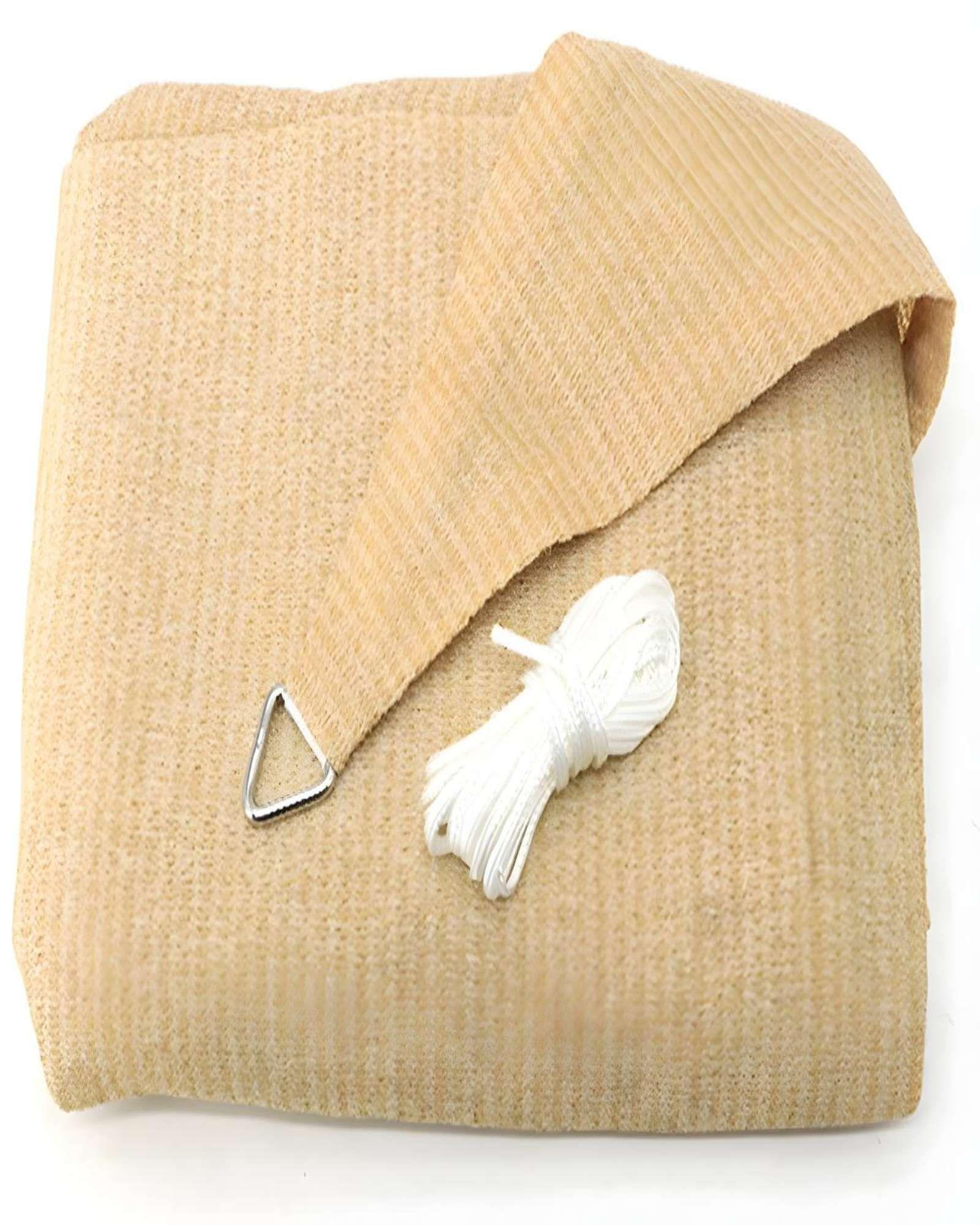 TOLDO DE VELA TRIANGULAR EQUILÁTERA 3.5M | LONA PERMEABLE PARA SOMBRA EXTERIOR-2