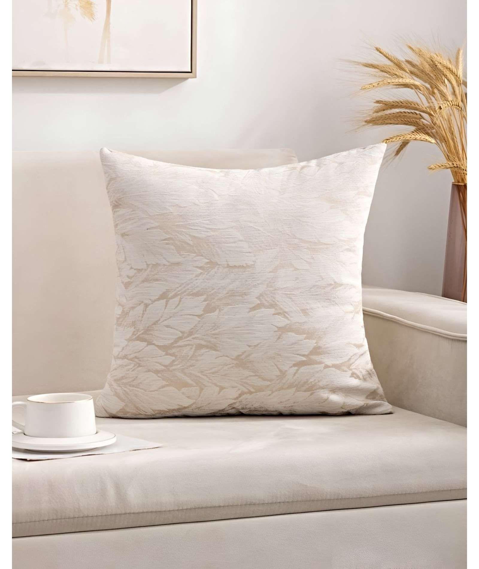 PACK DE 2 FUNDAS DE COJINES CON DISEÑO DE HOJA 45CM X 45 CM C5-2