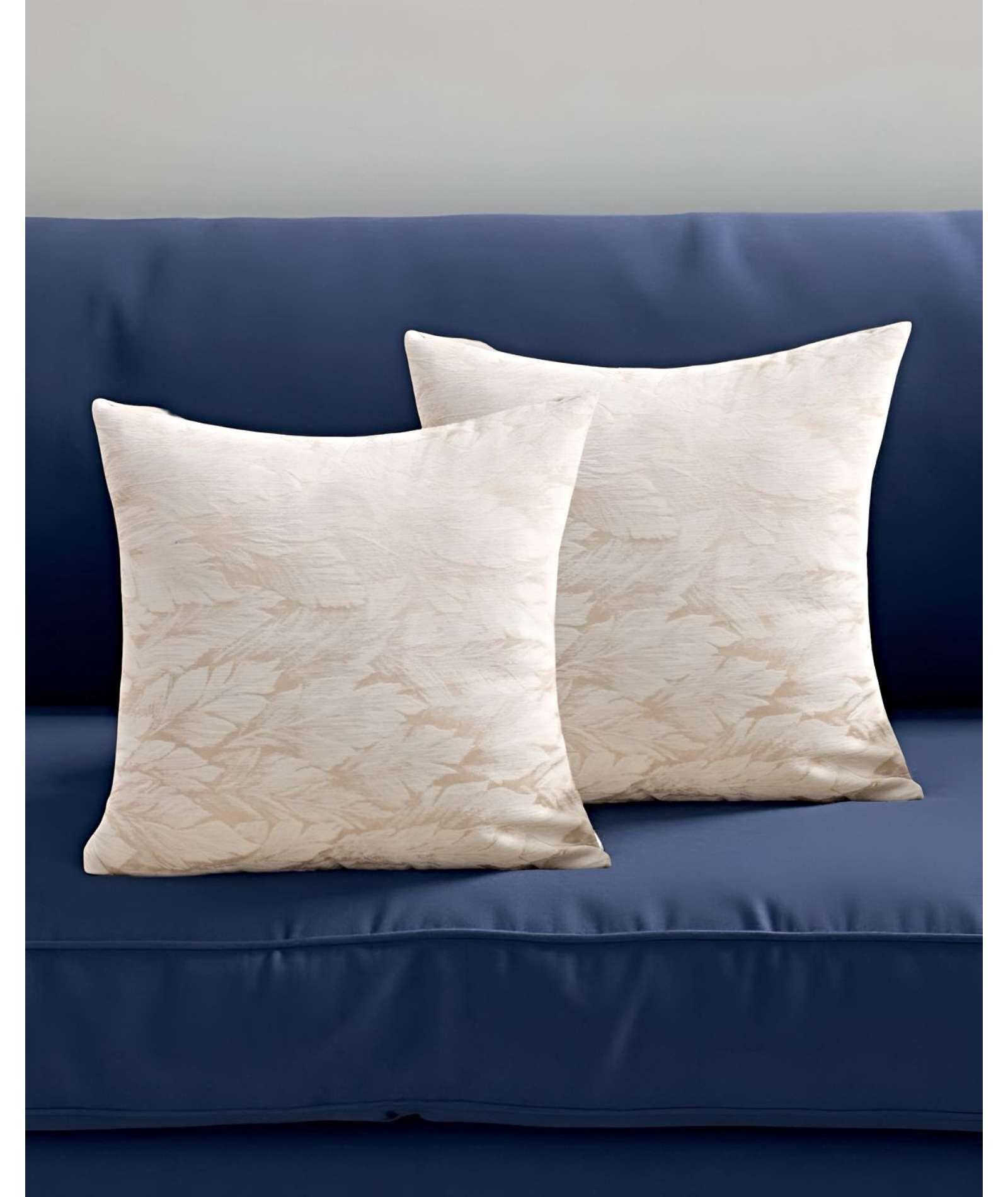 PACK DE 2 FUNDAS DE COJINES CON DISEÑO DE HOJA 45CM X 45 CM C5-3