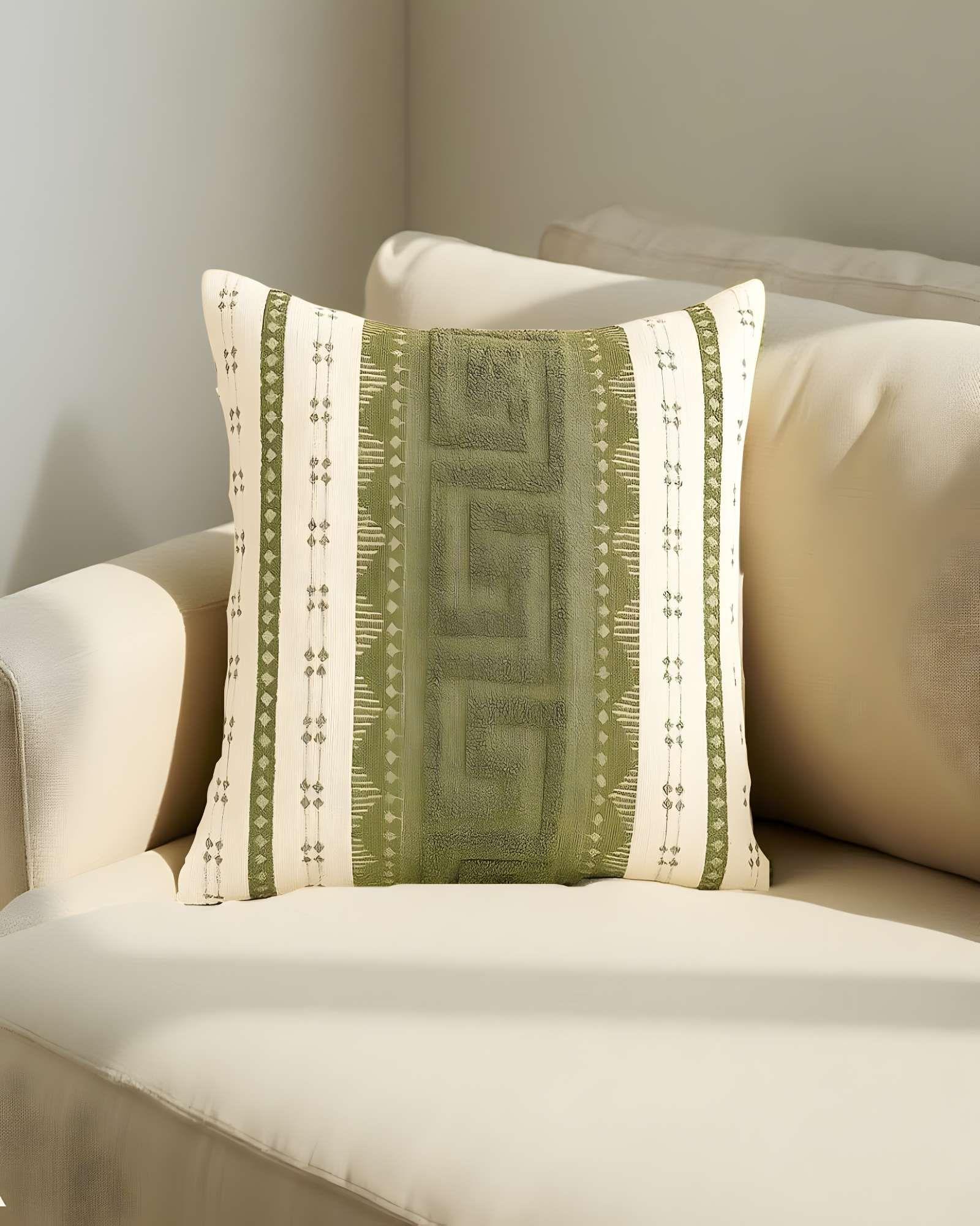 PACK DE 4 FUNDAS DE COJIN CHENILLE MANDALA 45X45 BLANCO 04-2