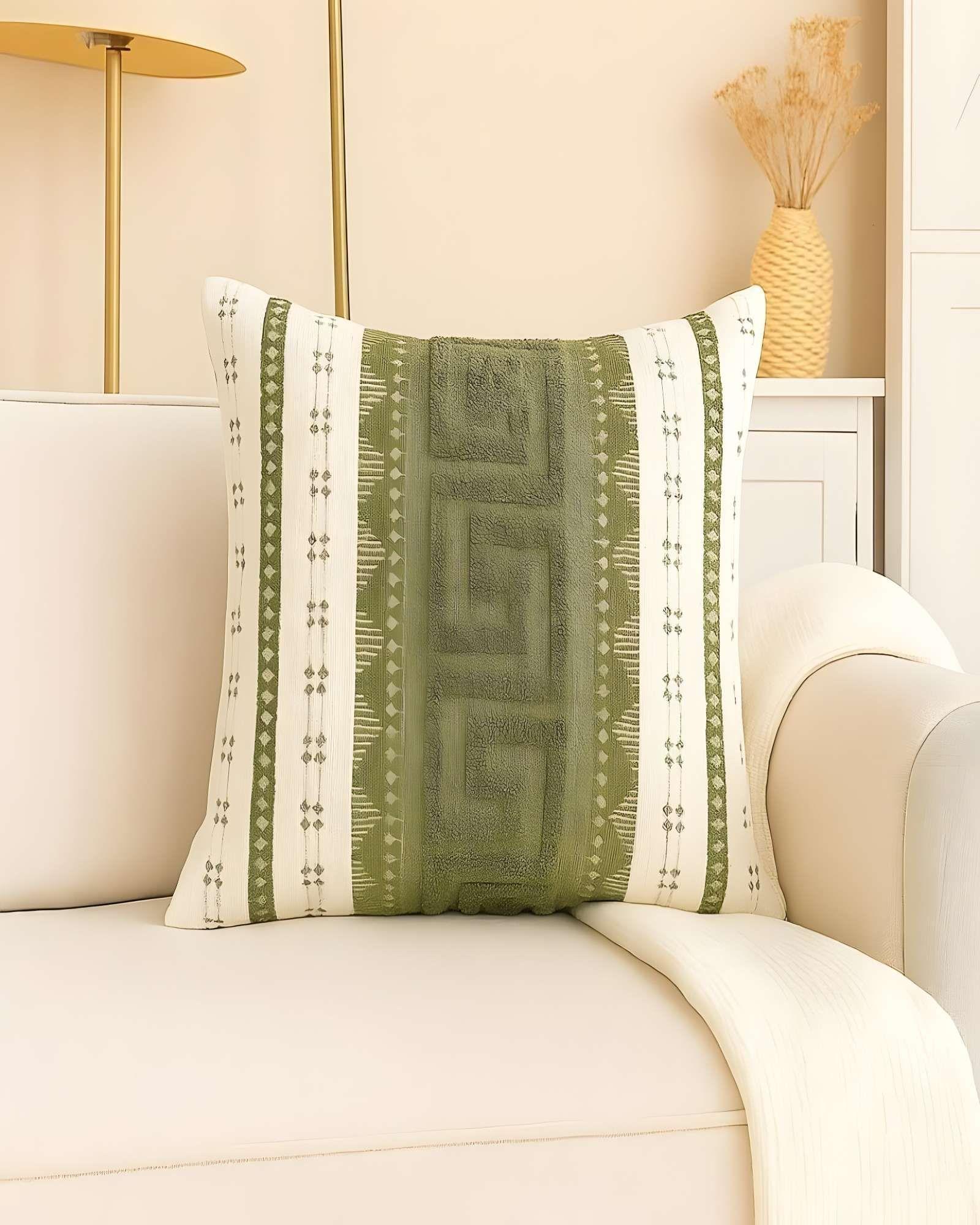 PACK DE 4 FUNDAS DE COJIN CHENILLE MANDALA 45X45 BLANCO 04-3