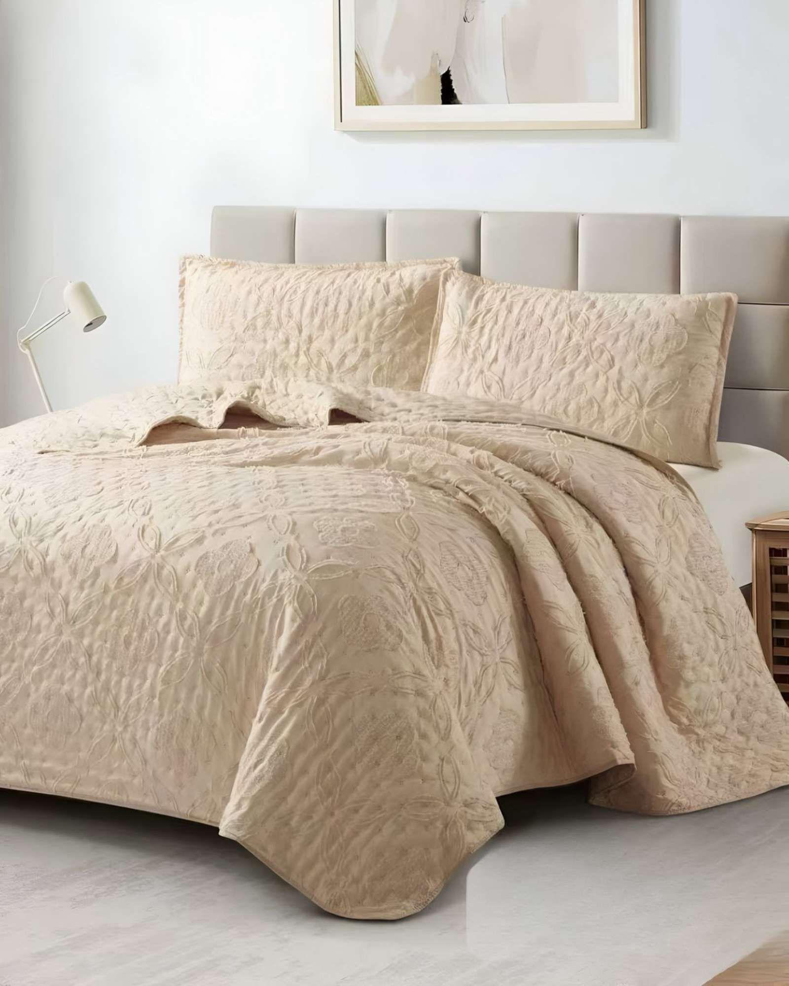 quilt cubrecama TUFTING DE LUJO SUAVE 2 PLAZAS 22-3