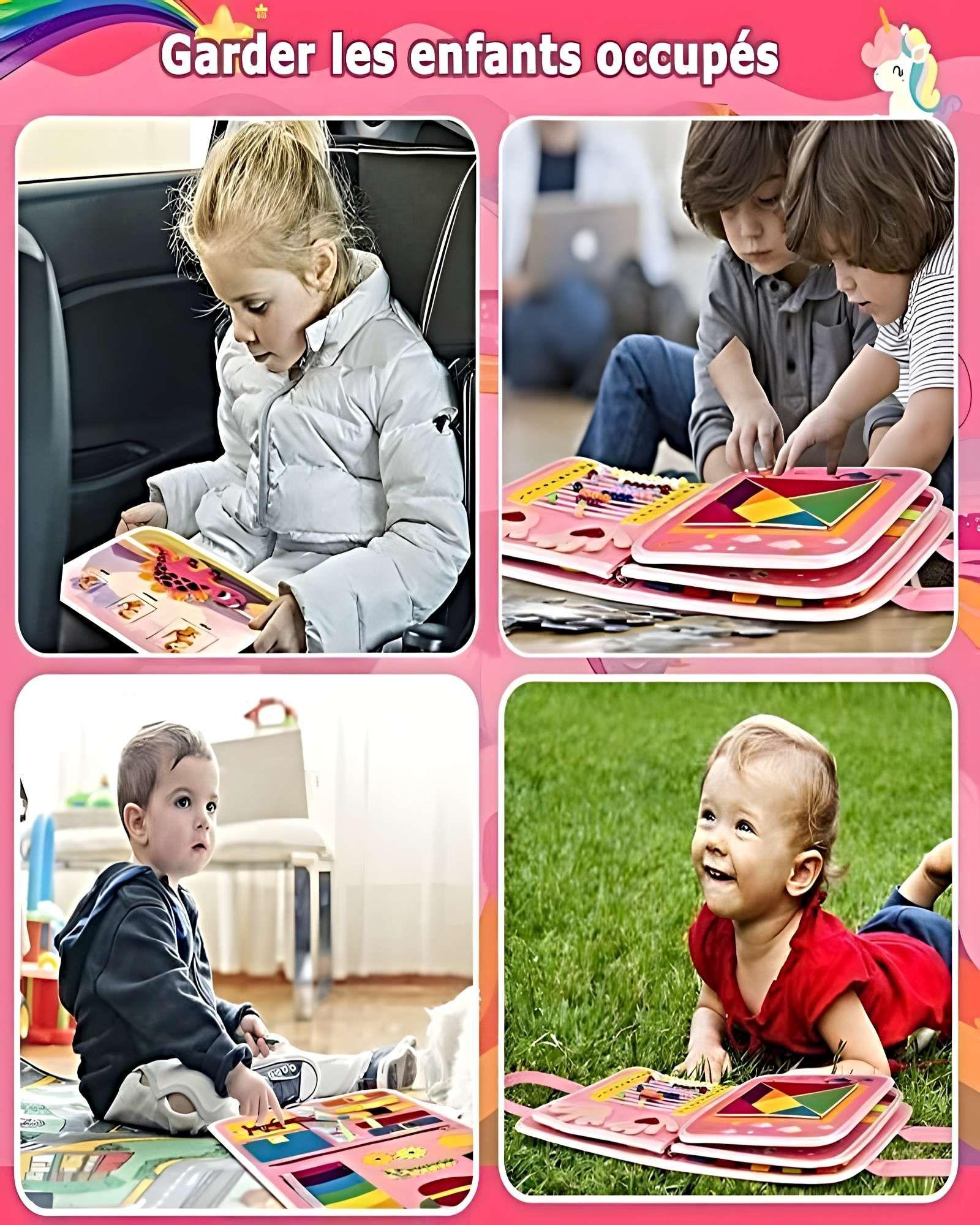 Tabla de Actividades 8 en 1: Juguete de Viaje para Niños rosa 2-3