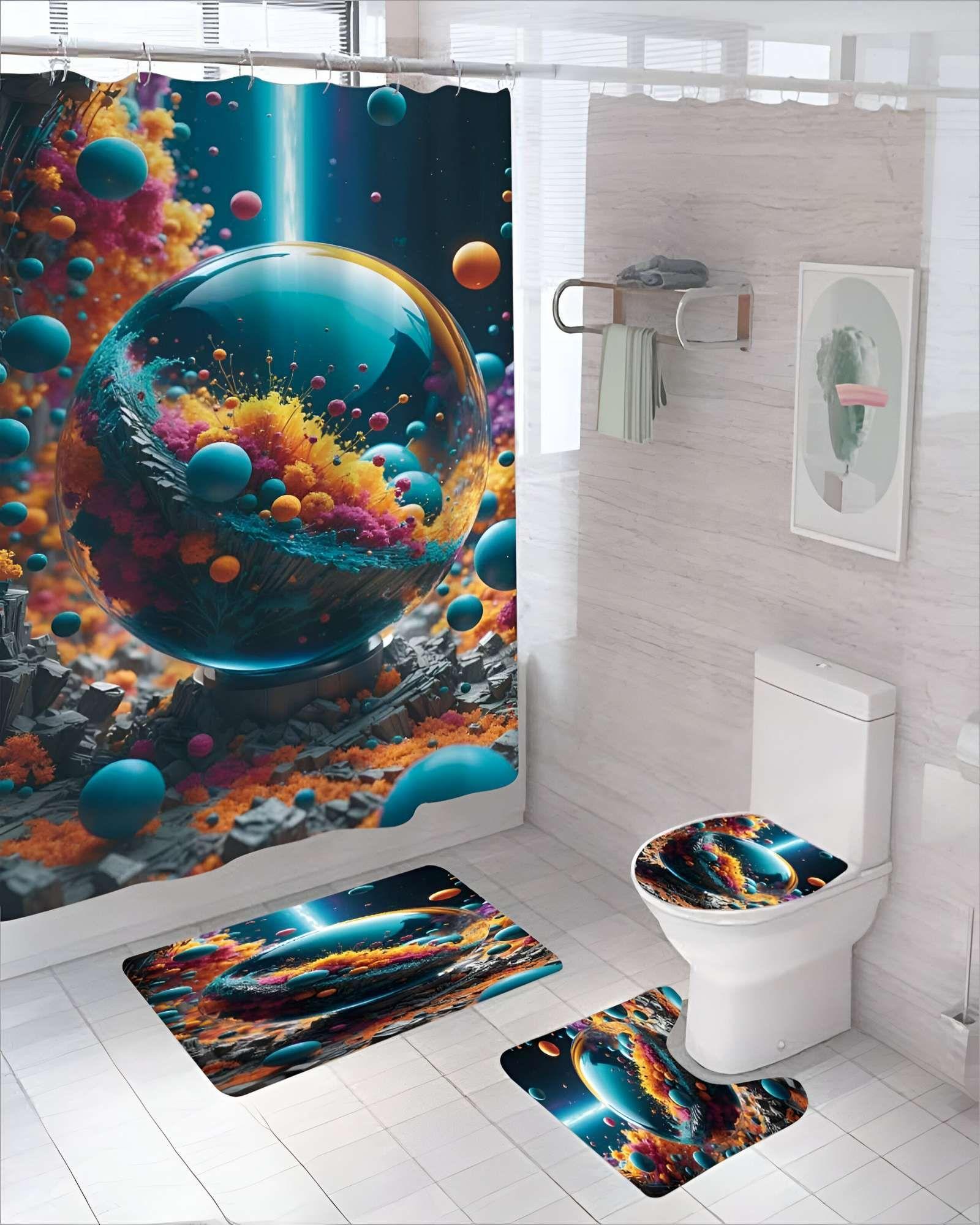 PACK DE 4 PIEZAS PARA BAÑO CON ESTAMPADO 23-2