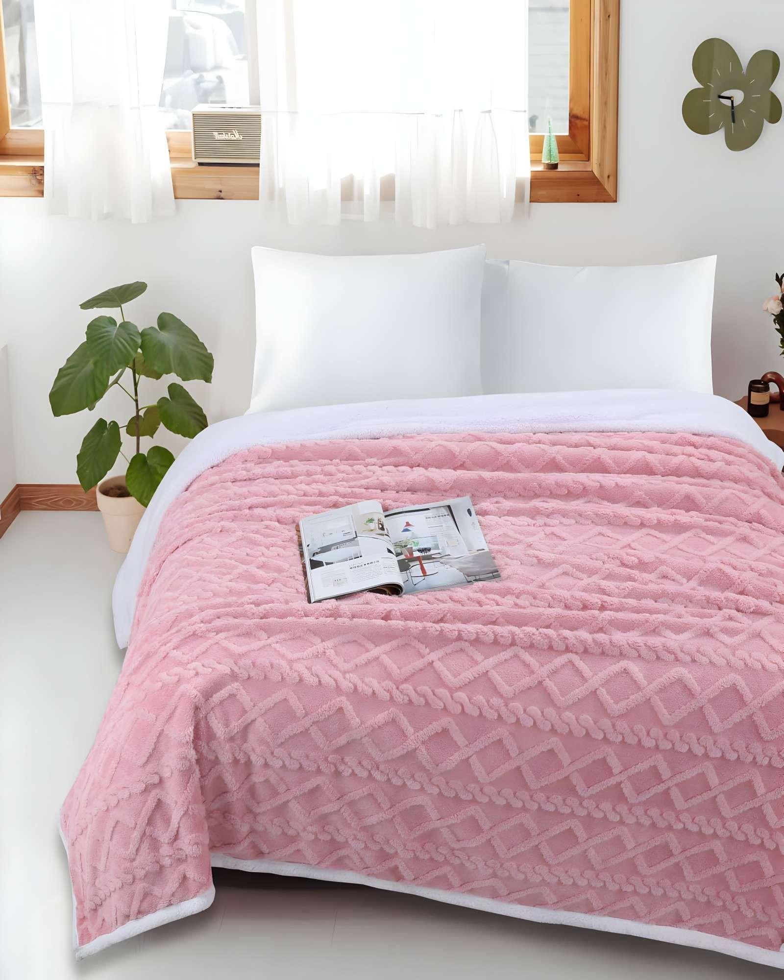 FRAZADAS KING ROSADO 230x250 cm-3