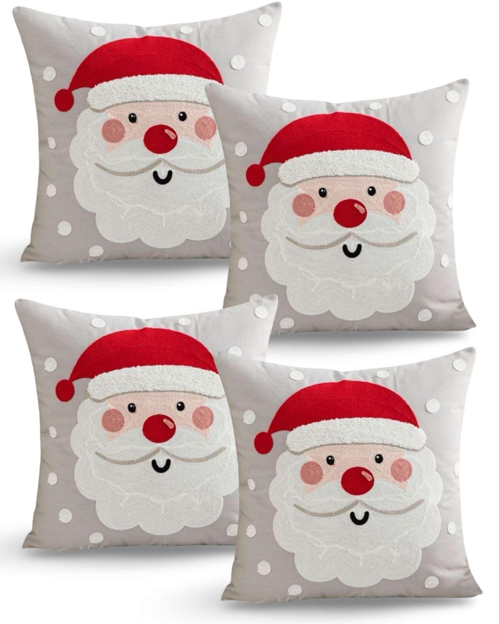 PACK DE 4 FUNDAS DE COJIN PARA NAVIDAD K3-0