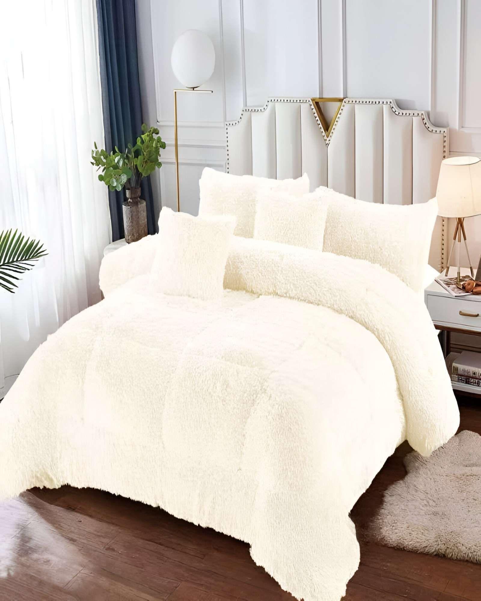 COBERTOR CON CHIPORRO PELUDO 2 PLAZAS 230X250CM BLANCO INVIERNO-2