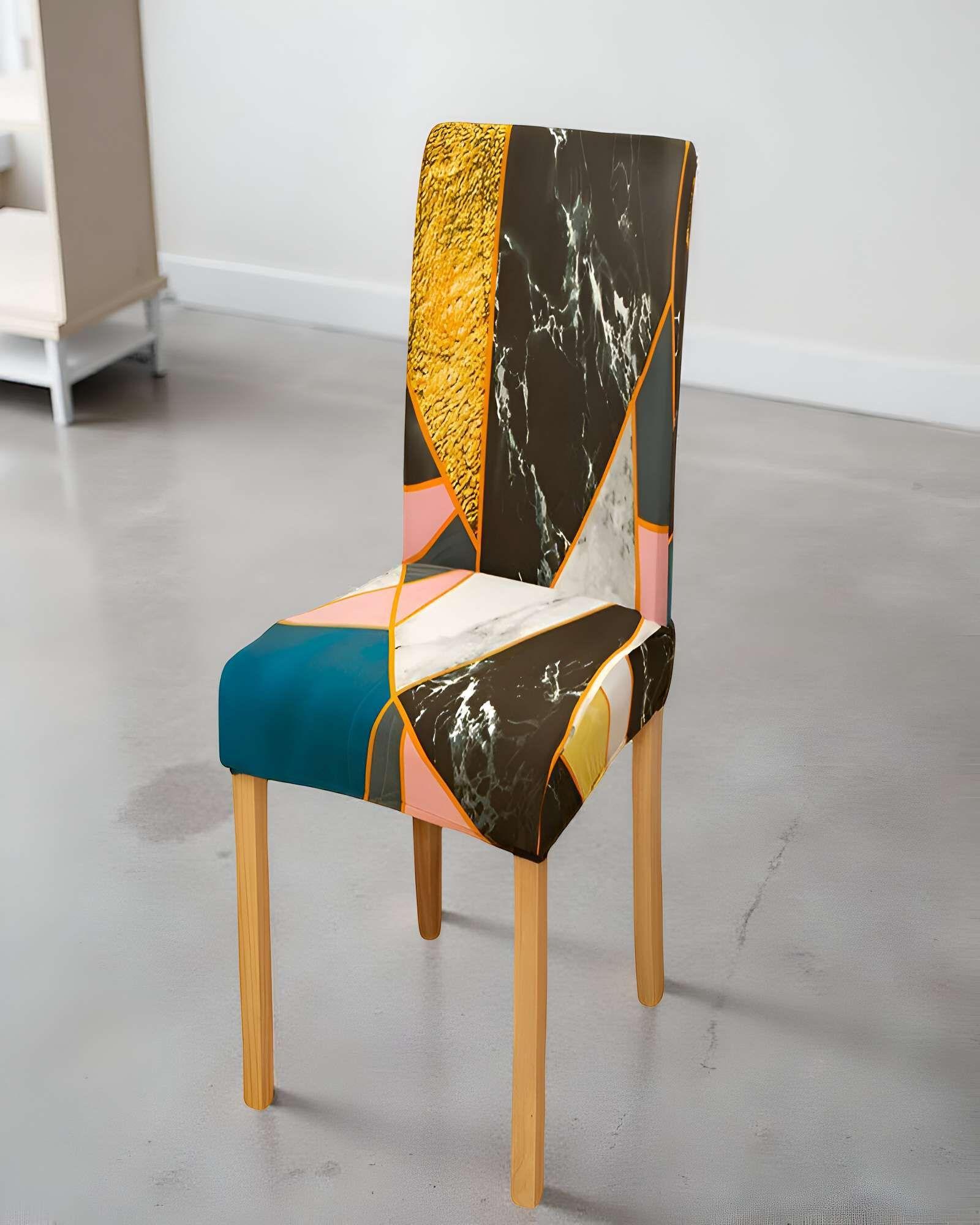 SET DE 6 FUNDAS DE SILLA ELASTICADAS CON DISEÑO ESTAMPADO F20-2