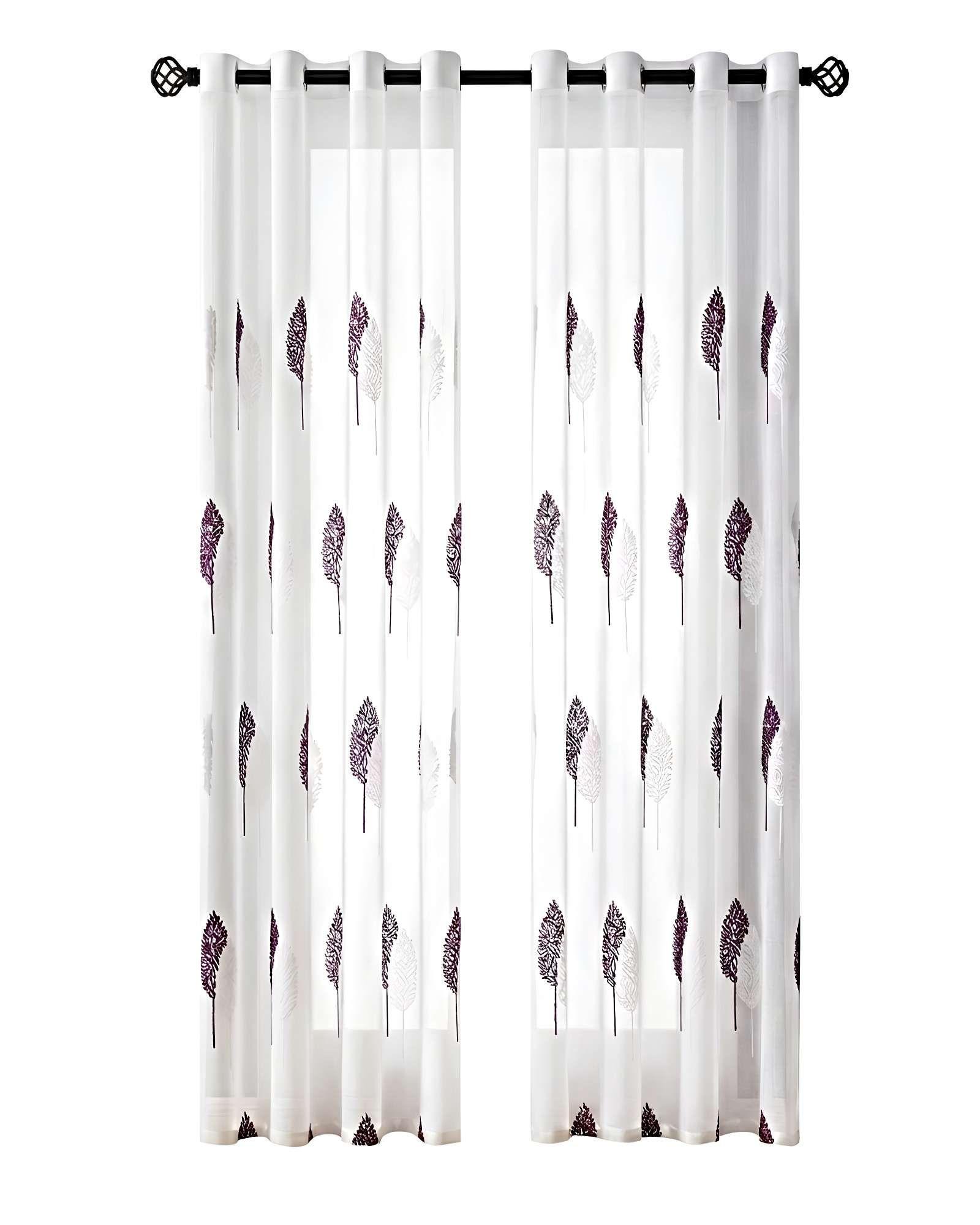 PACK DE 2 CORTINAS TIPO VISILLO CON BORDADO DE ALTA DEFINICIÓN 02-0
