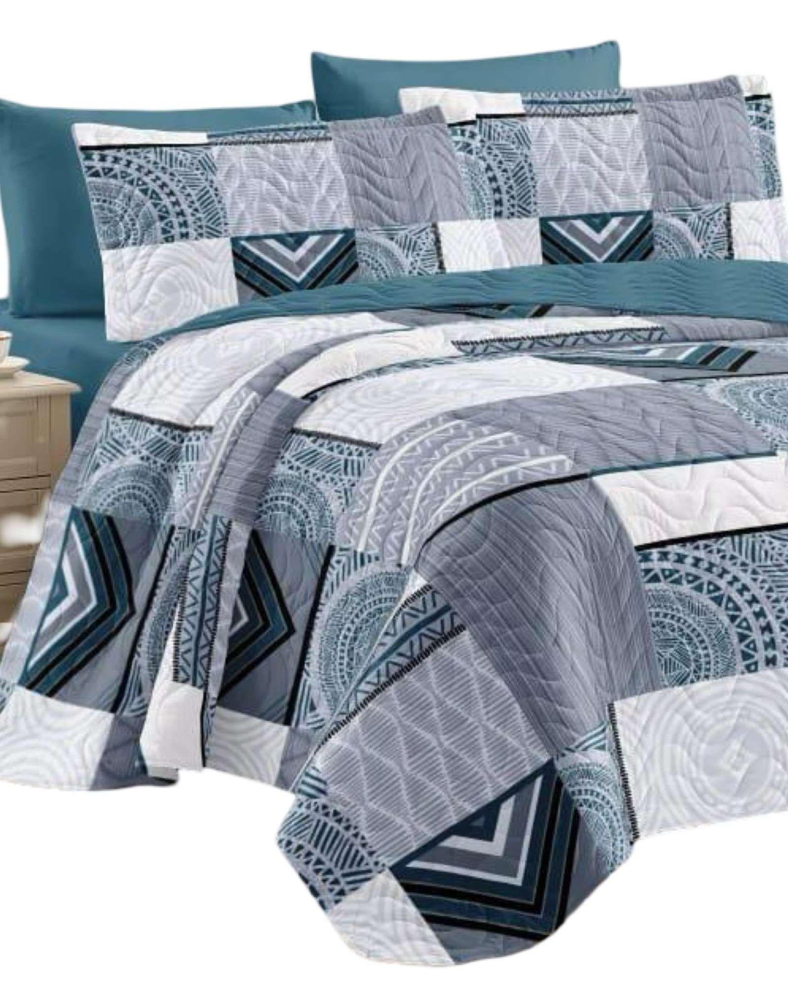 quilt cubrecama verano plaza y media V07-2