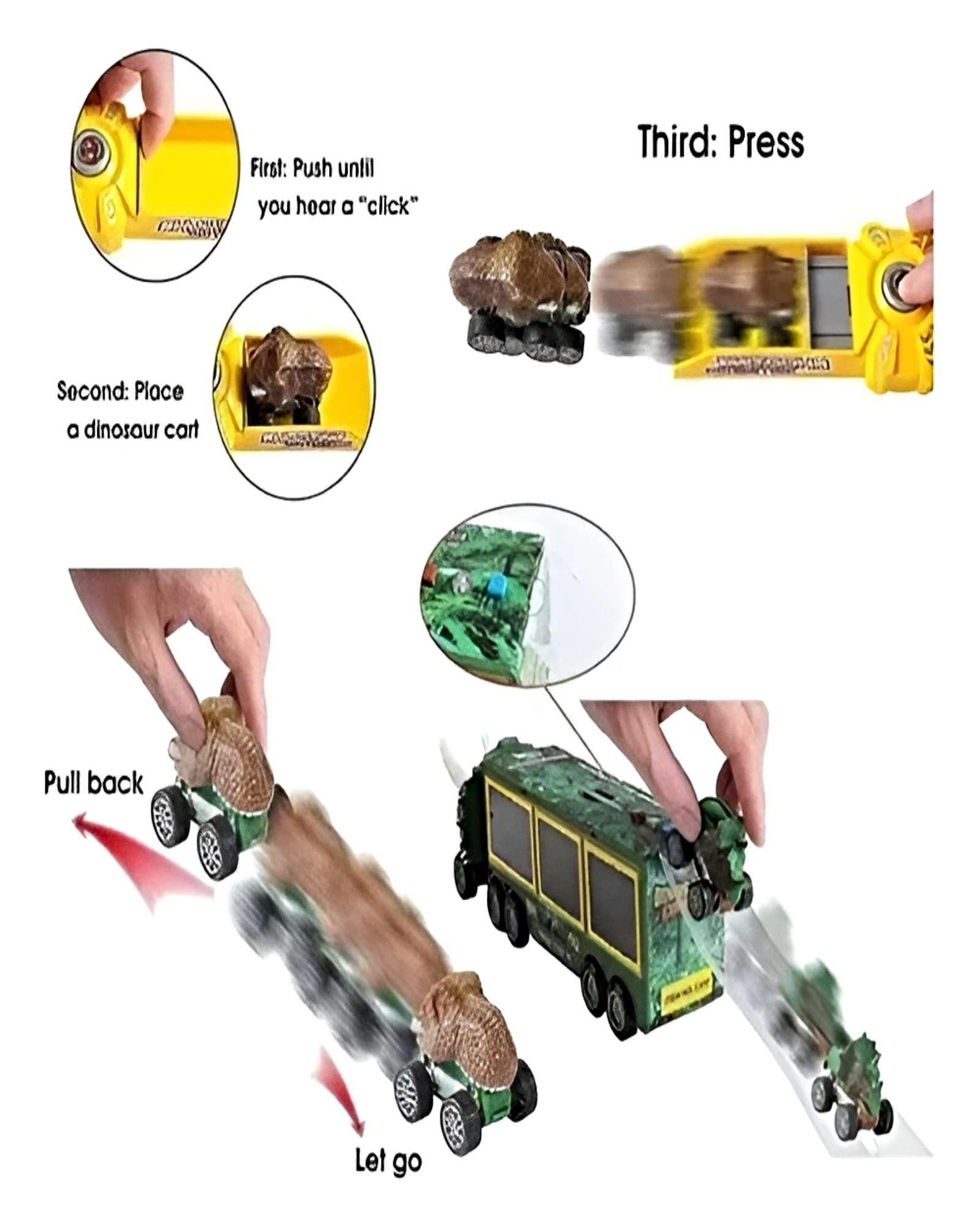 GRAN CAMIÓN TRICERATOPS TRANSPORTADOR DE DINOSAURIOS-2